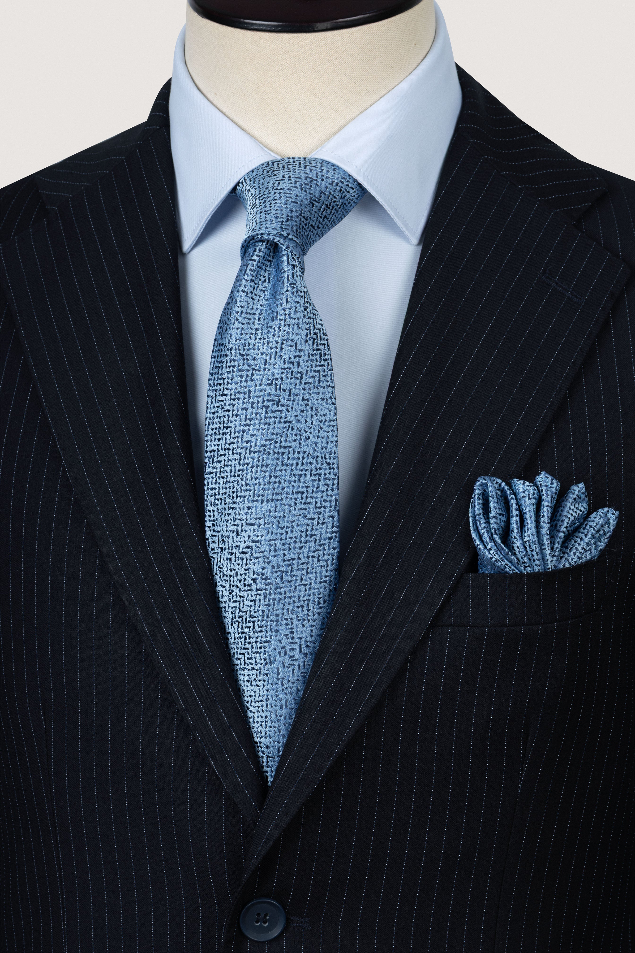 Black Striped Classic Suit