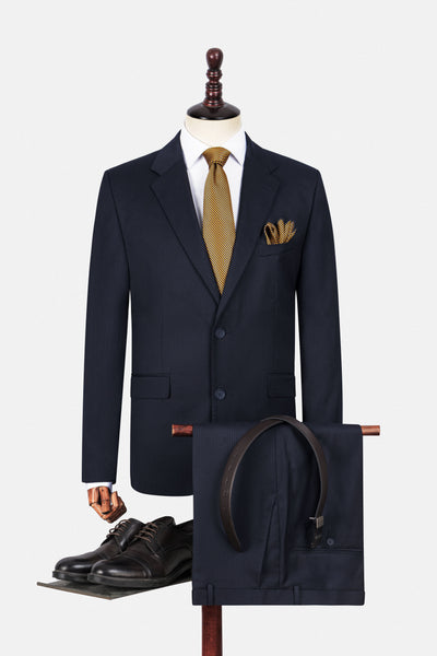 بدلة رسمية مقلمة لون الكحلي