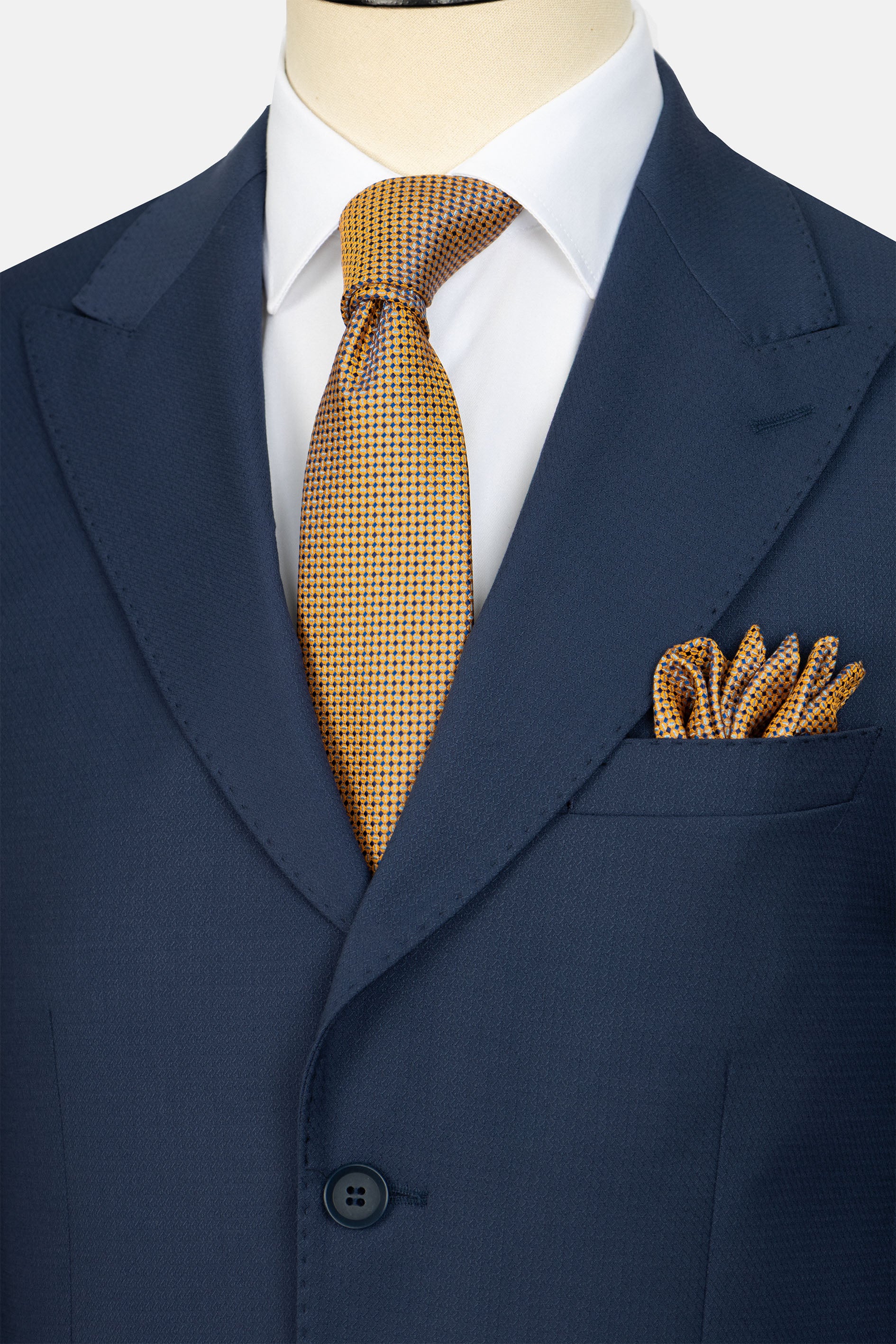 Patterned Navy Suit