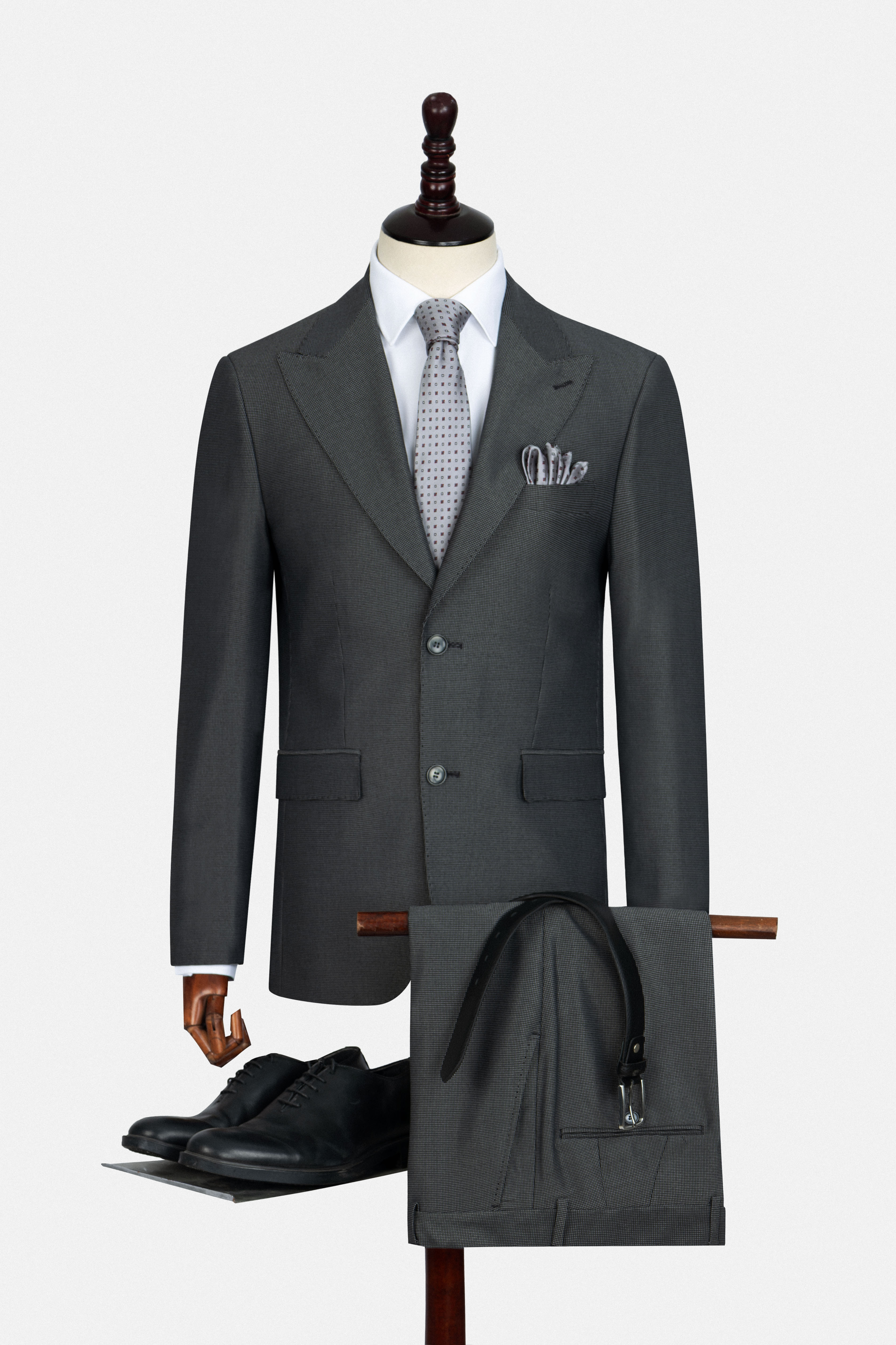 Patterned Gray Suit