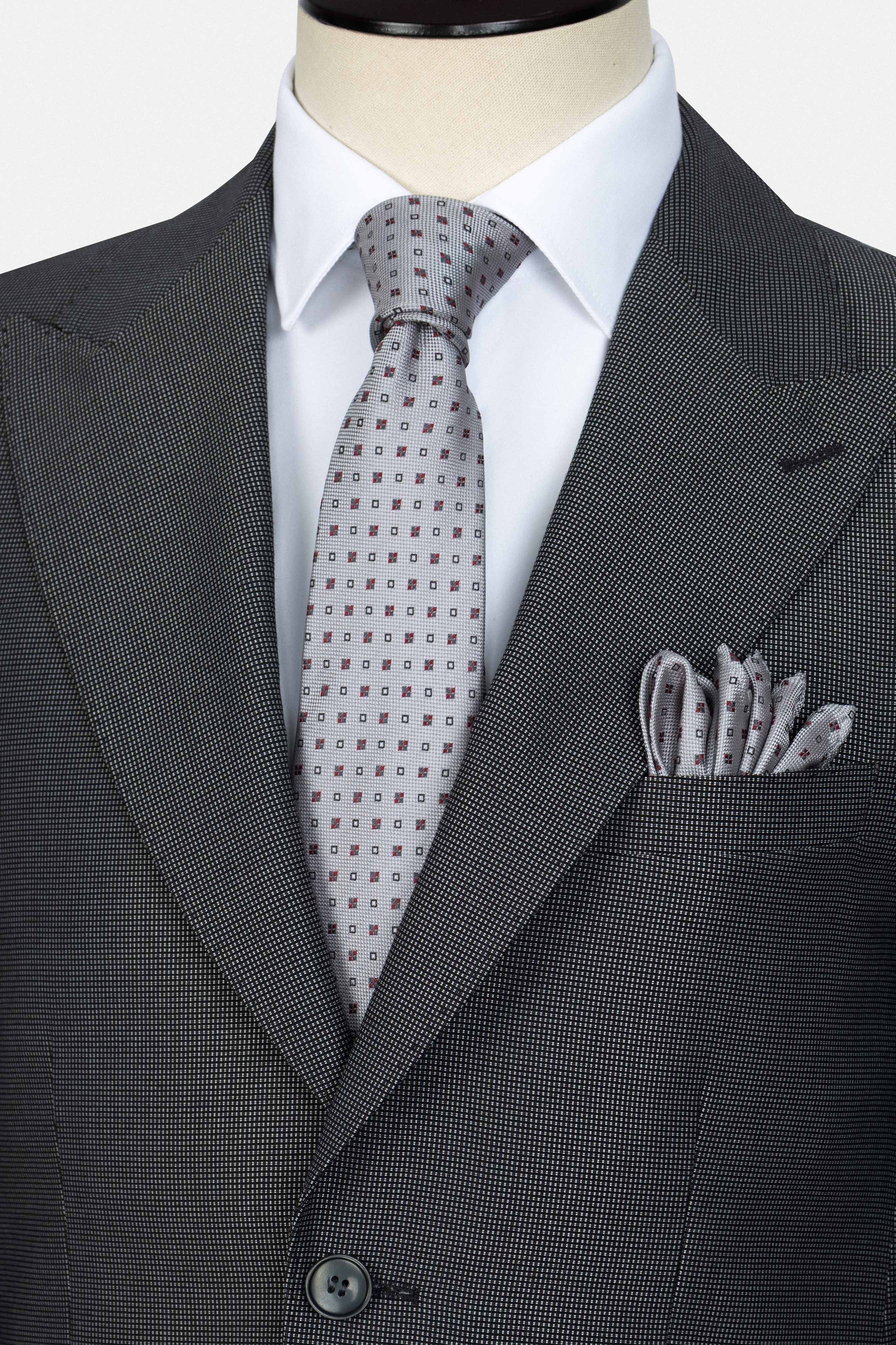 Patterned Gray Suit
