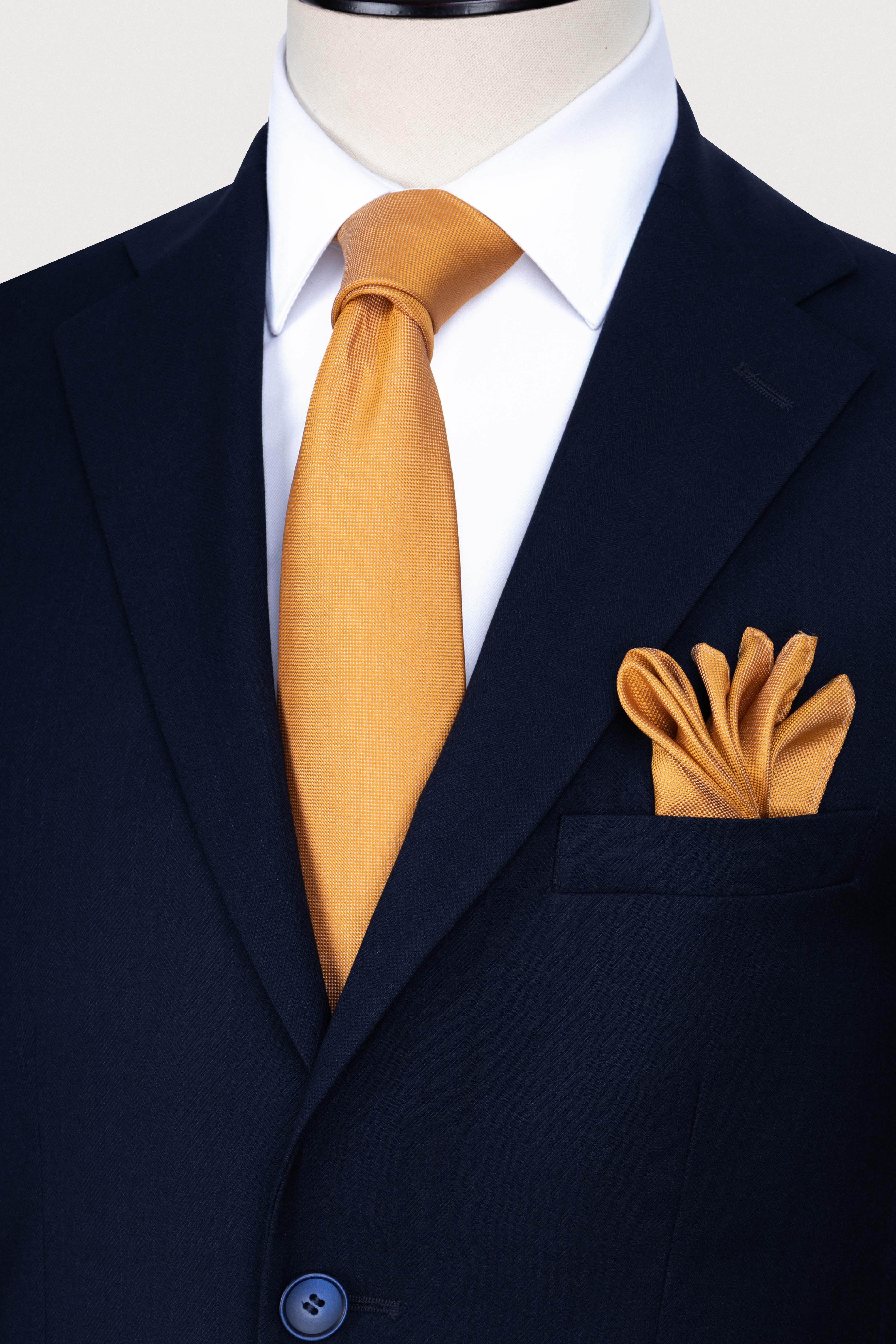 Navy Patterned Formal Suit