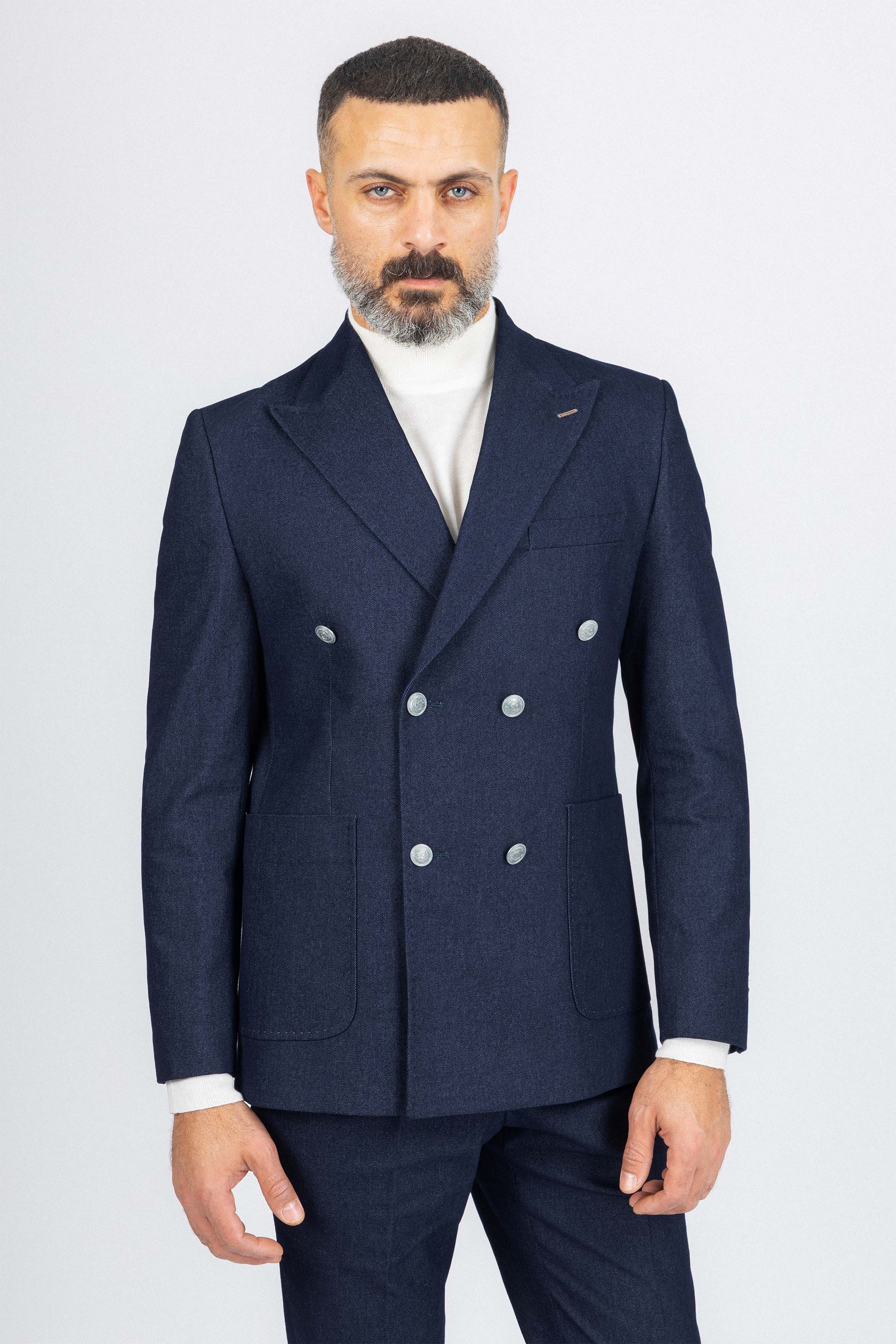 Navy Double Breasted Suit