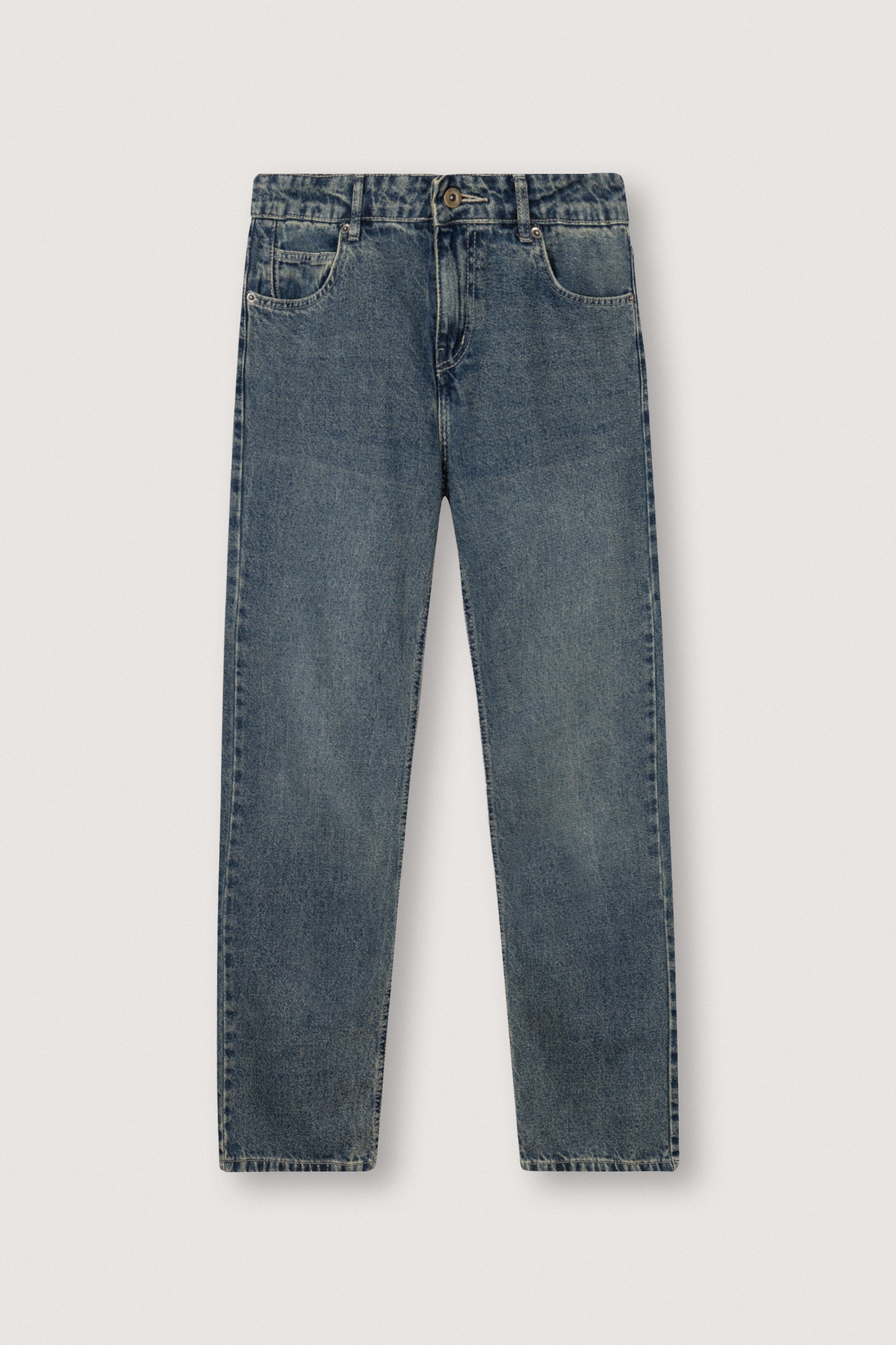 Vintage Style Blue wash Straight Jeans