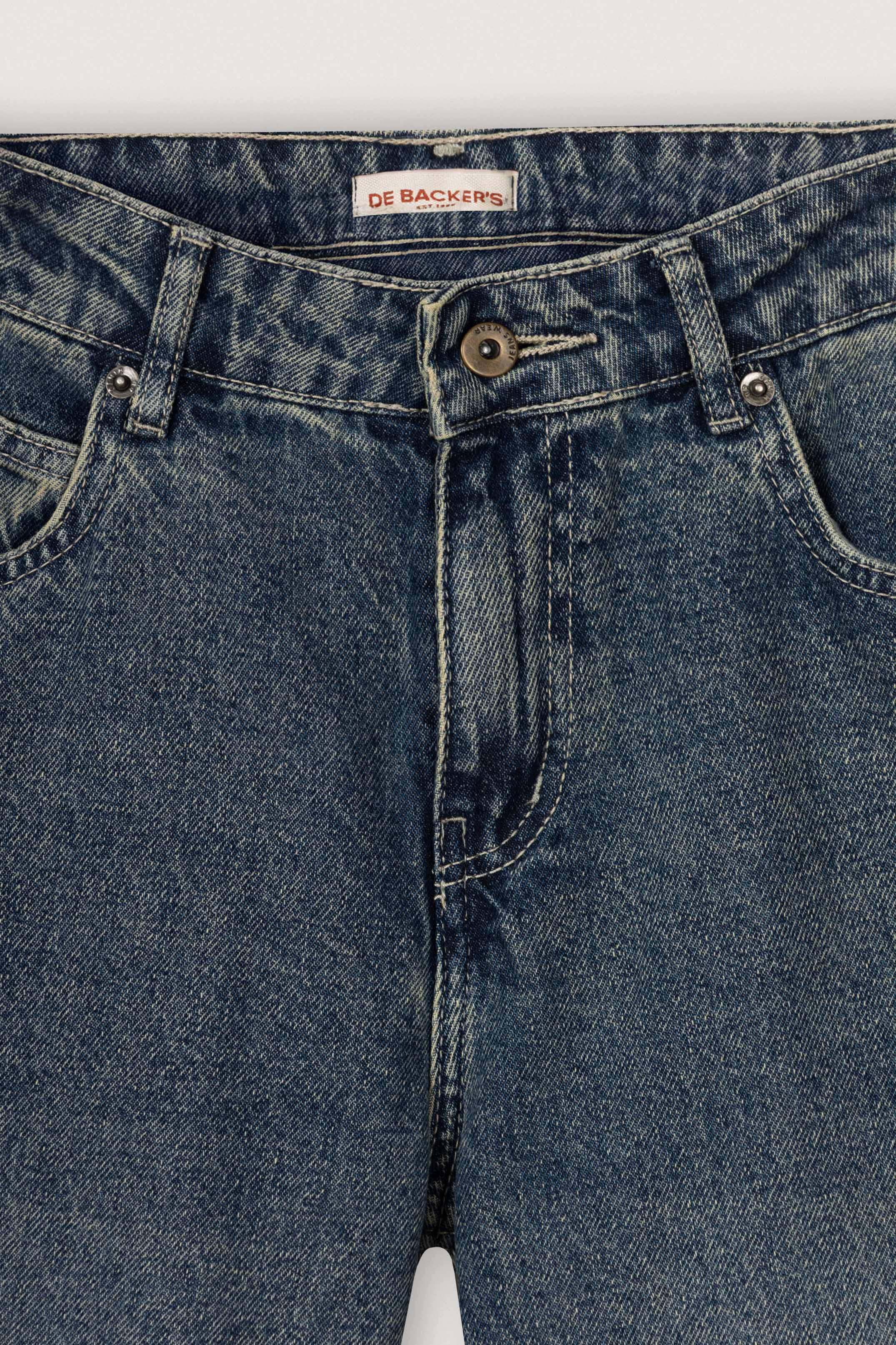 Vintage Style Blue wash Straight Jeans