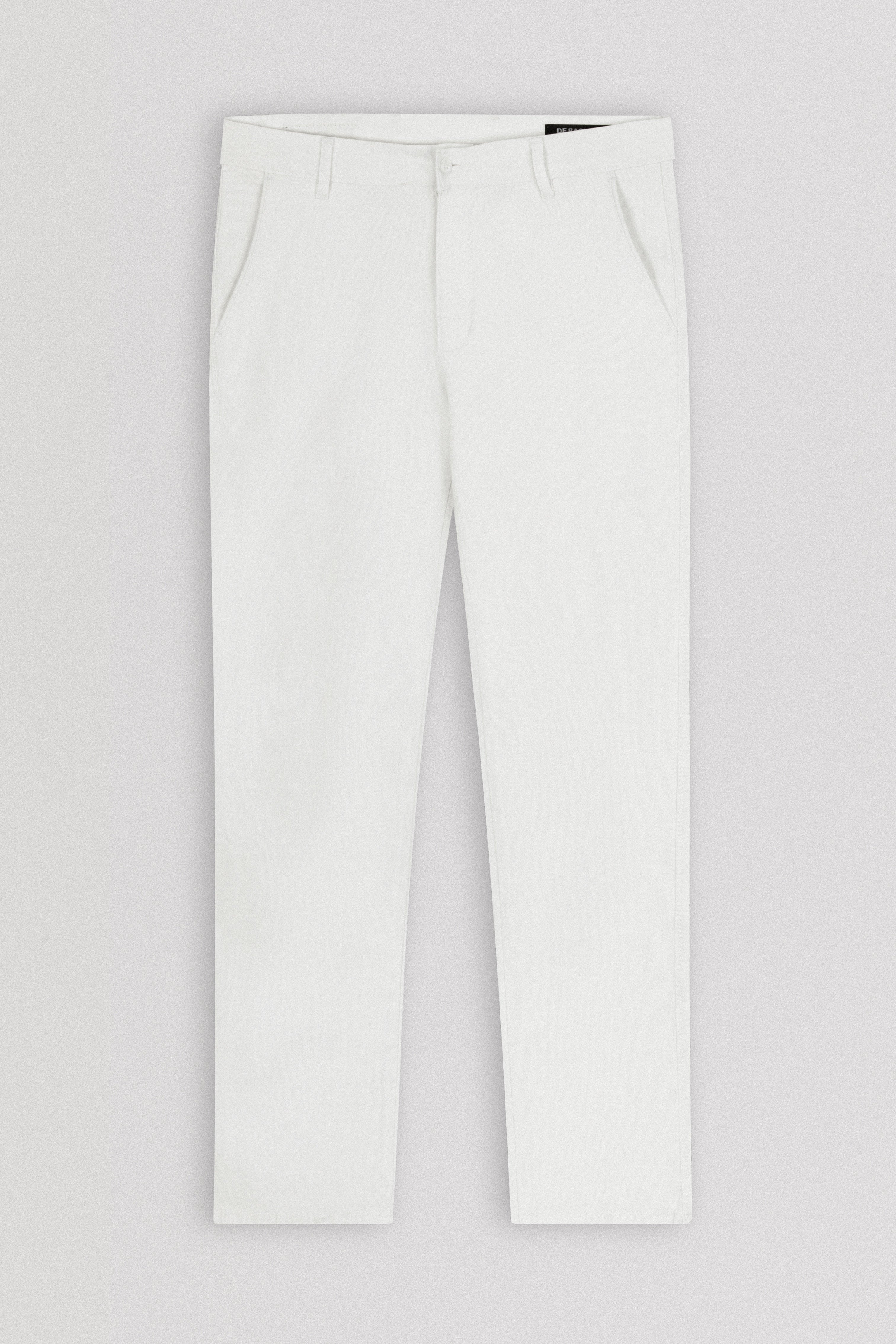 Pique White Gabardine Pant