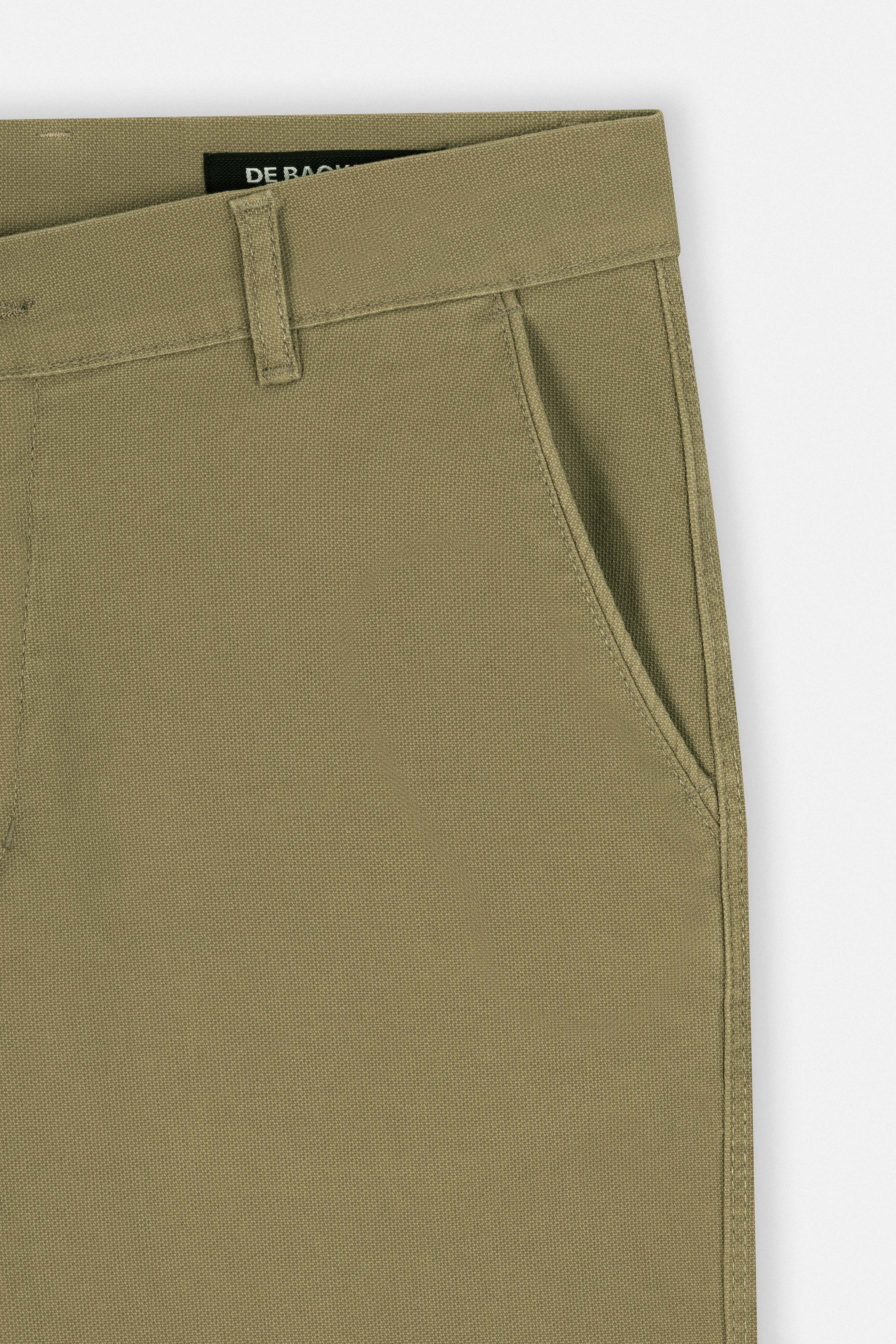 Pique Coffee Gabardine Pant