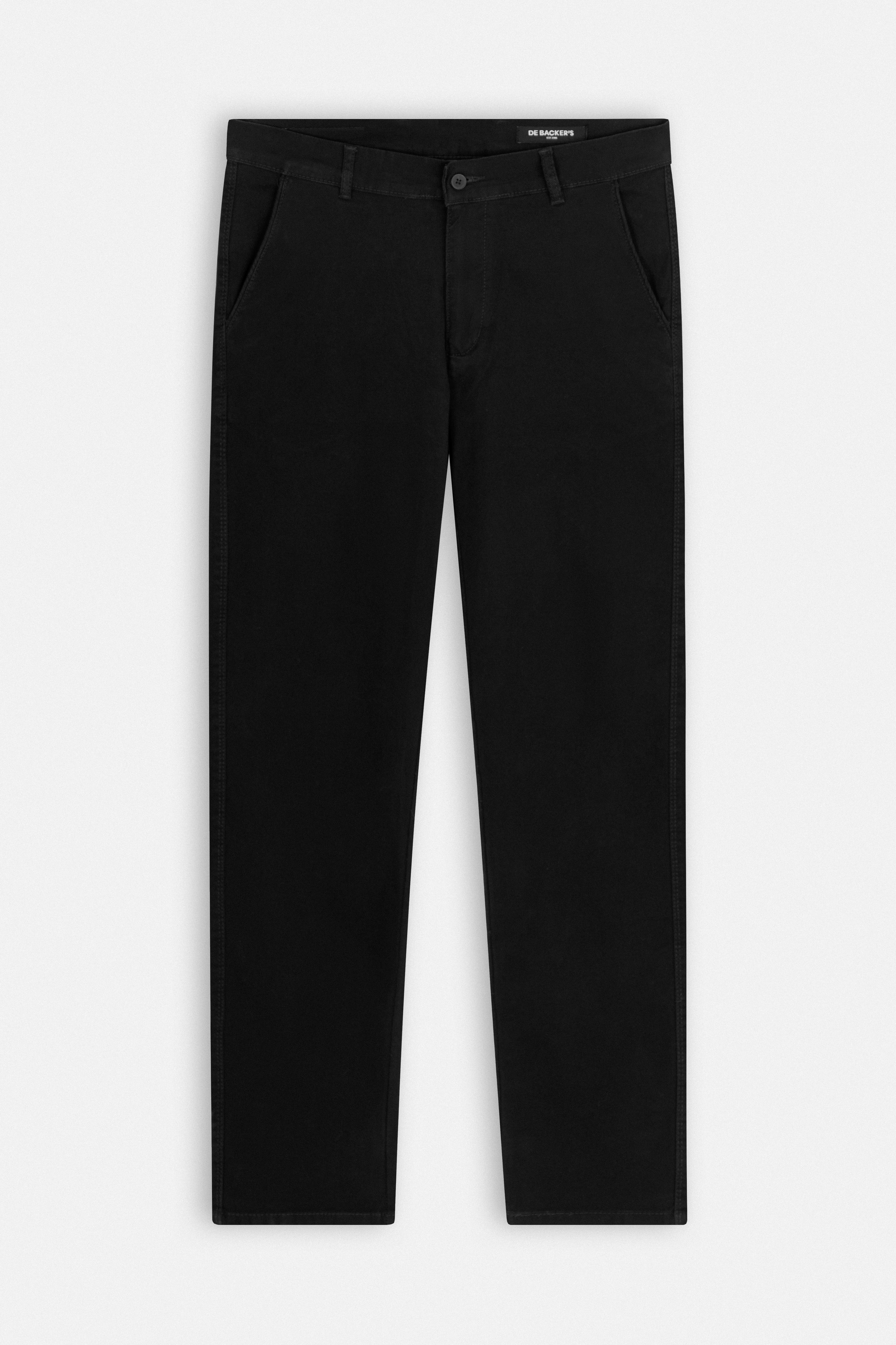 Pique Black Gabardine Pant