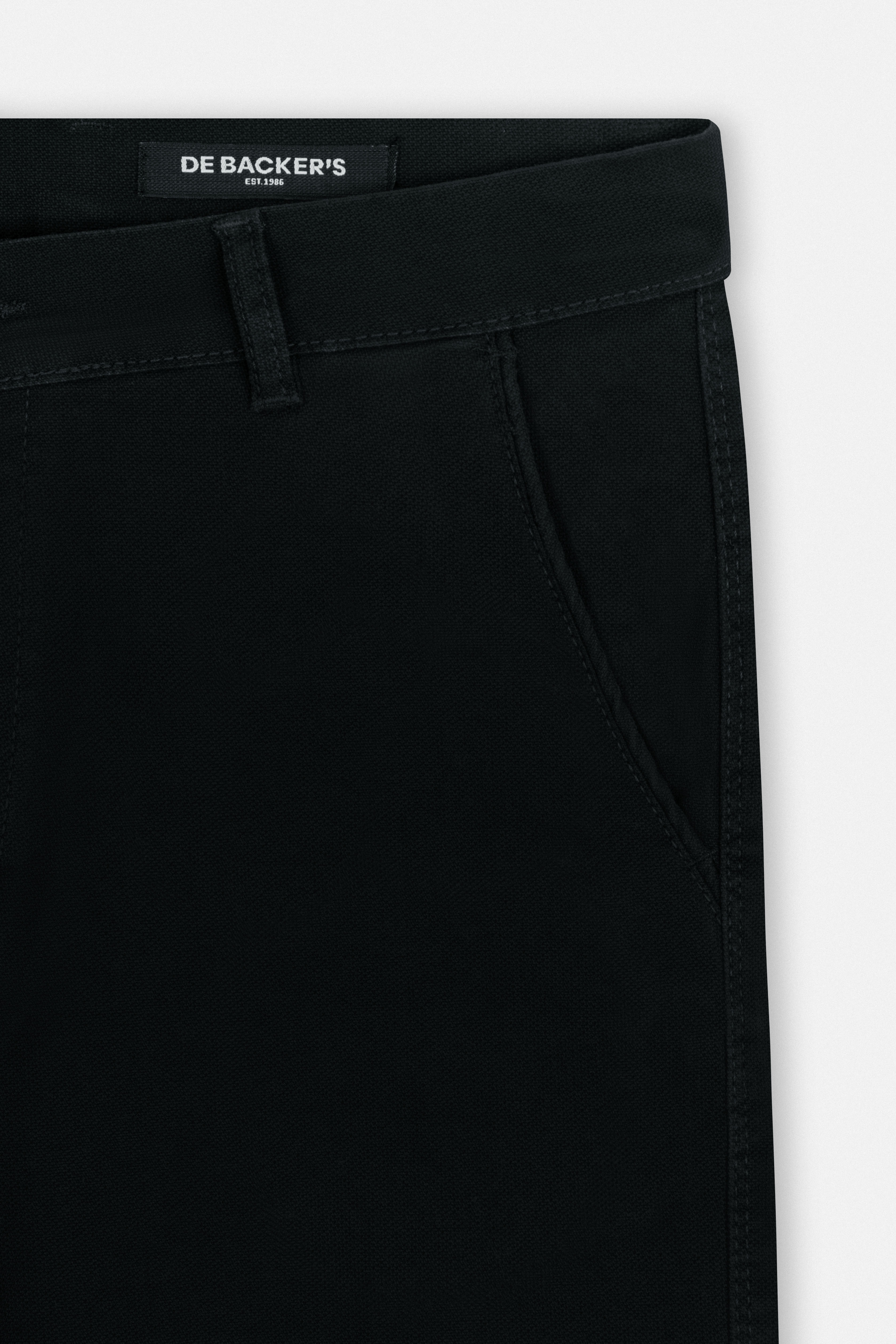Pique Black Gabardine Pant