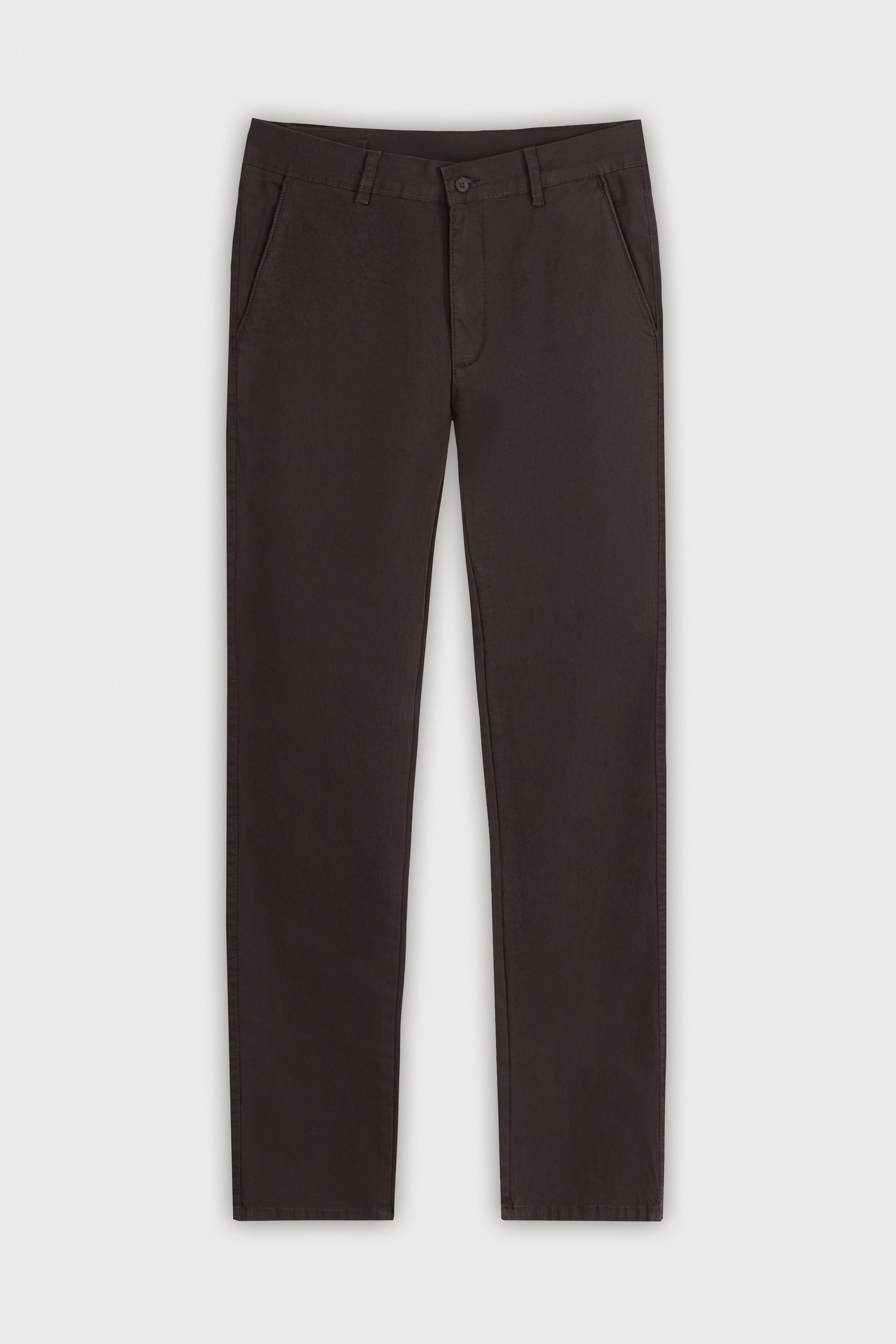Dark Brown Chino Gabardine Pant