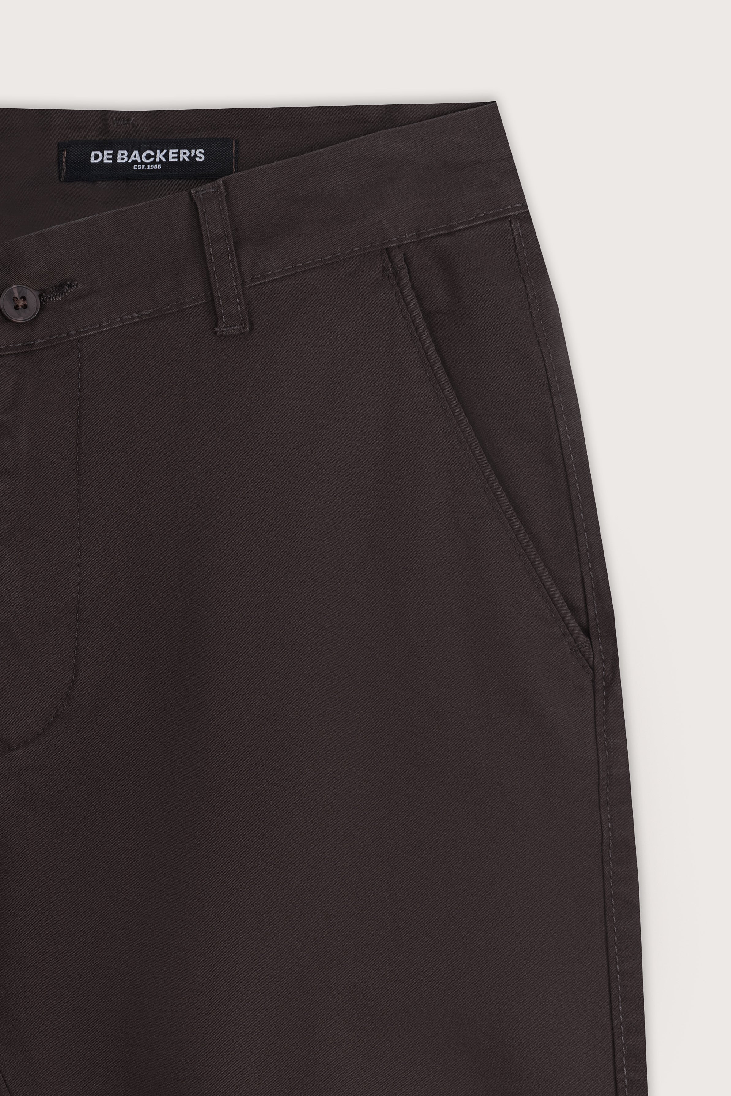 Dark Brown Chino Gabardine Pant