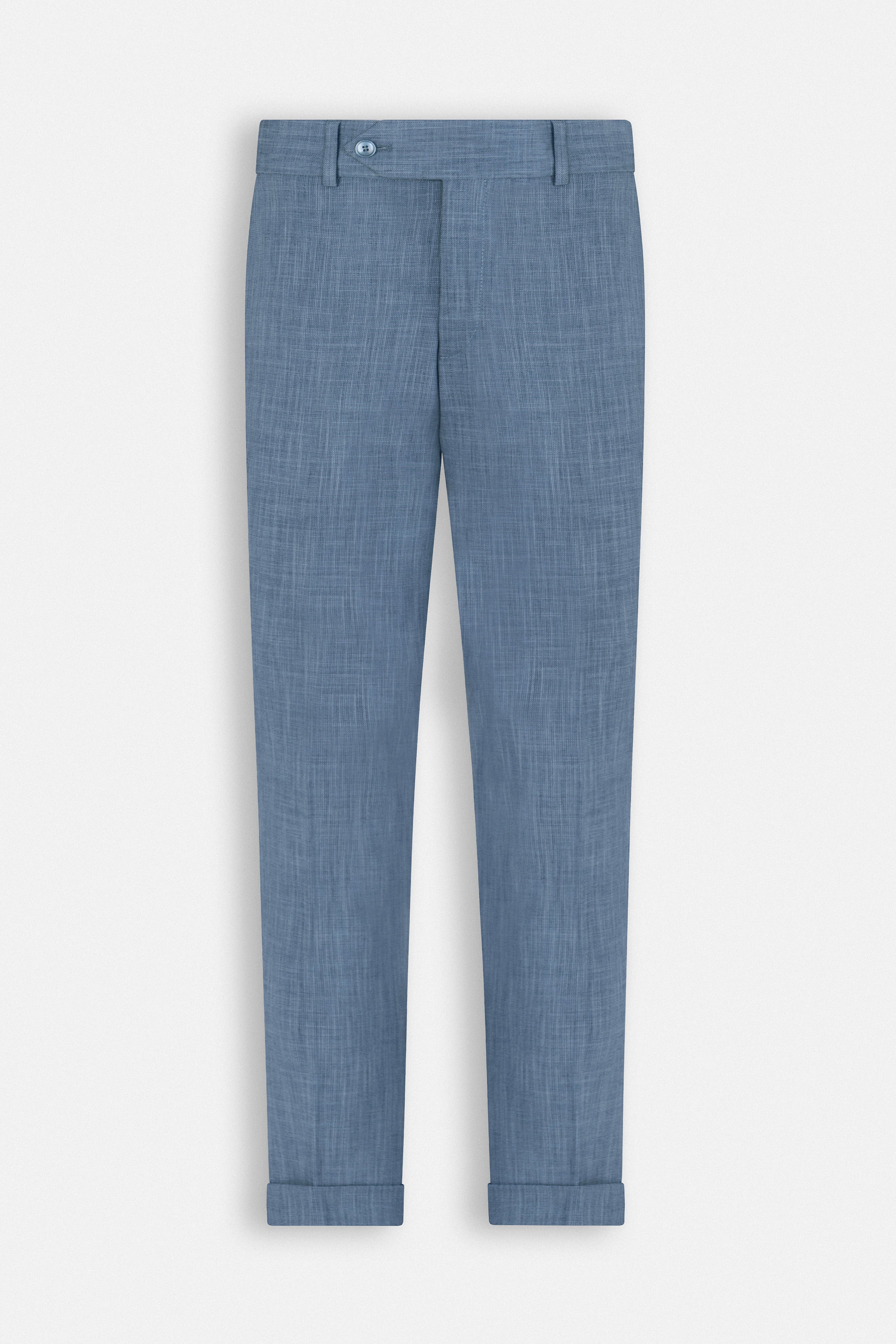 Blue Smart Casual Pants