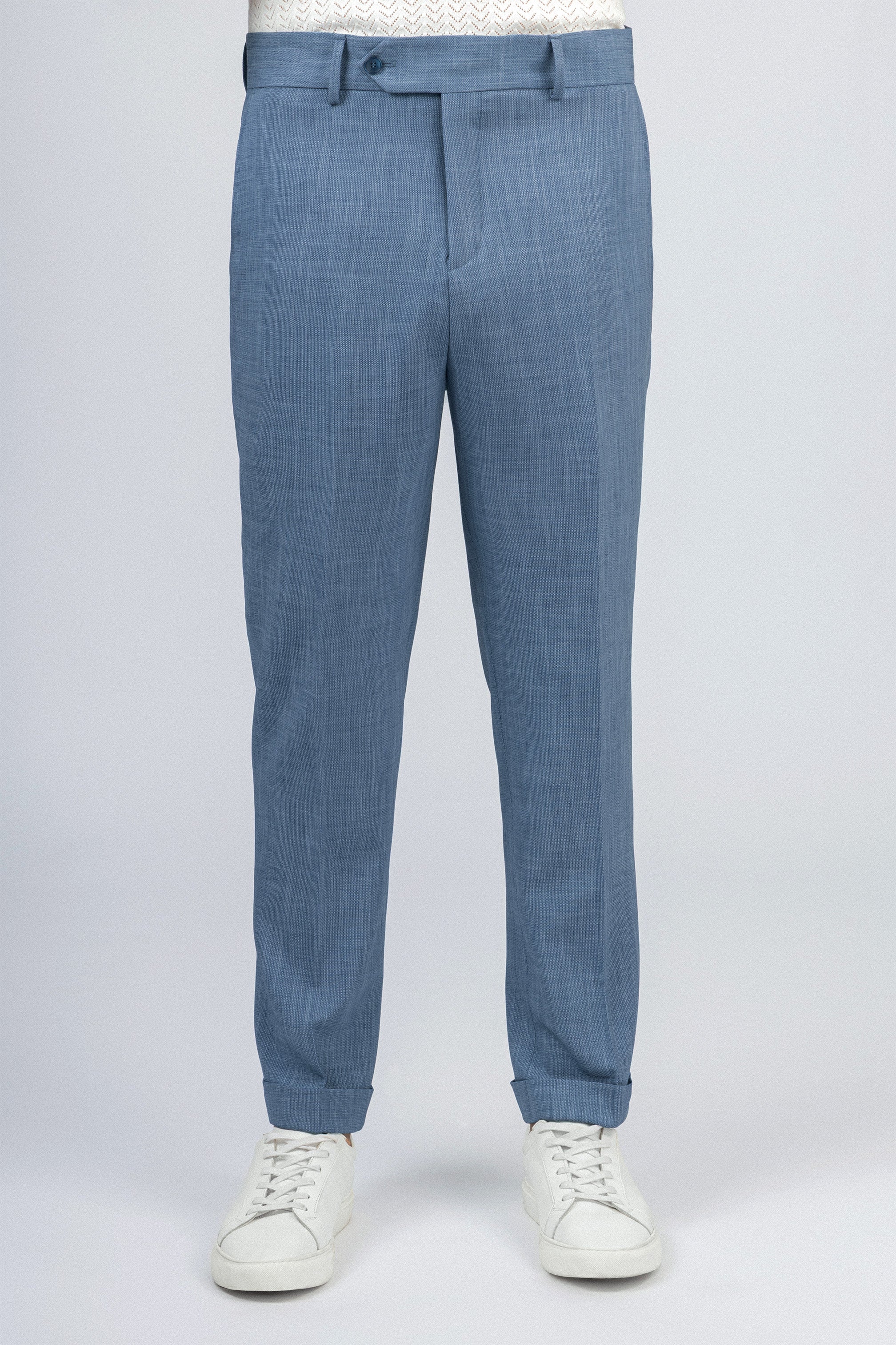 Blue Smart Casual Pants