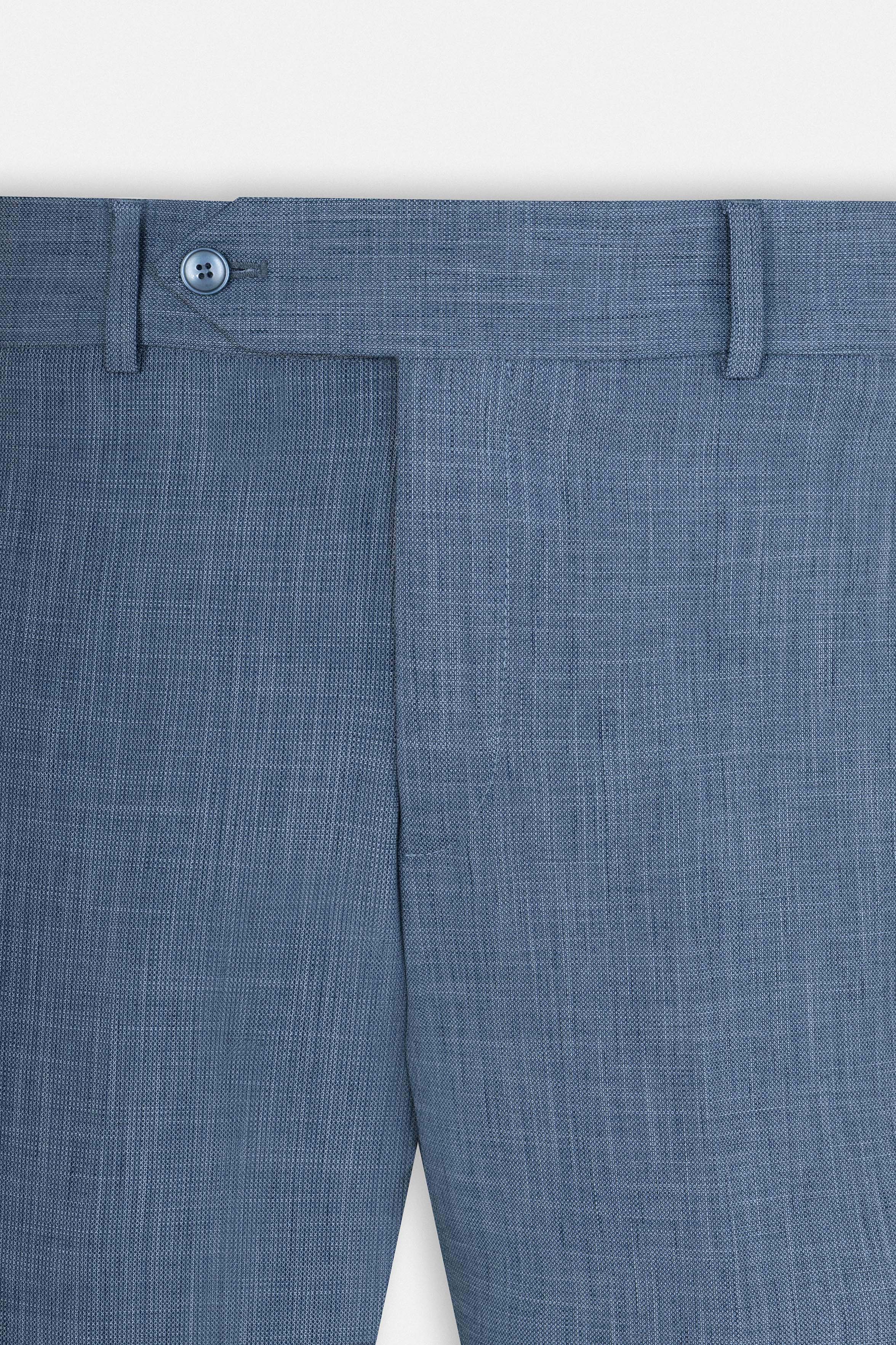 Blue Smart Casual Pants
