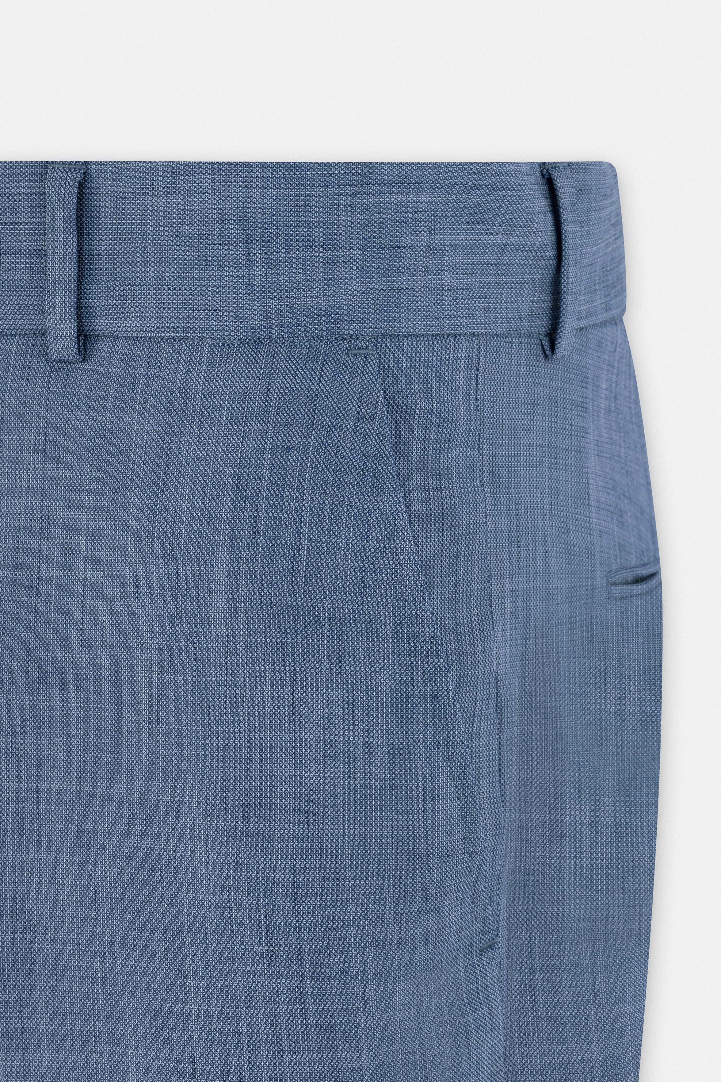 Blue Smart Casual Pants