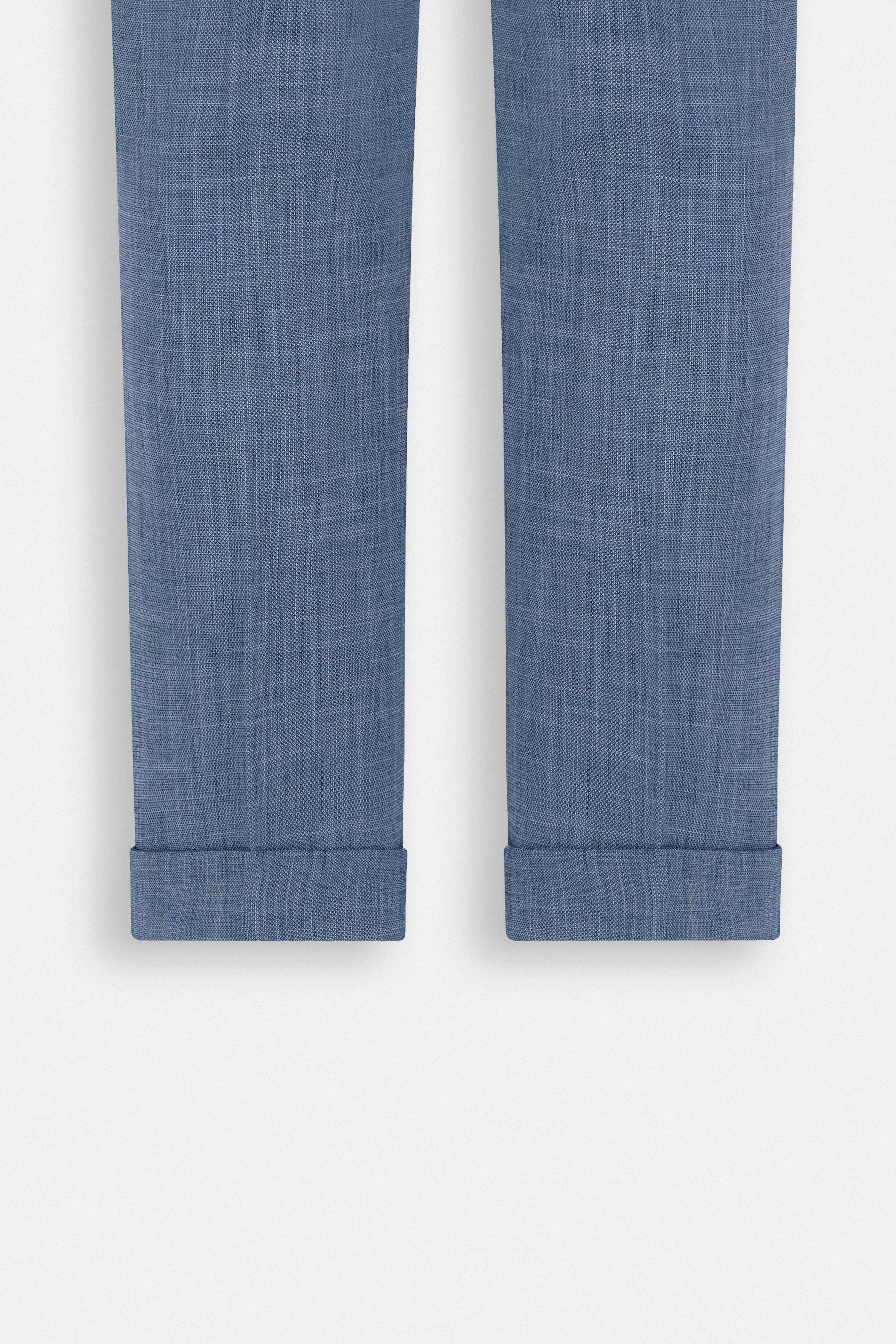 Blue Smart Casual Pants