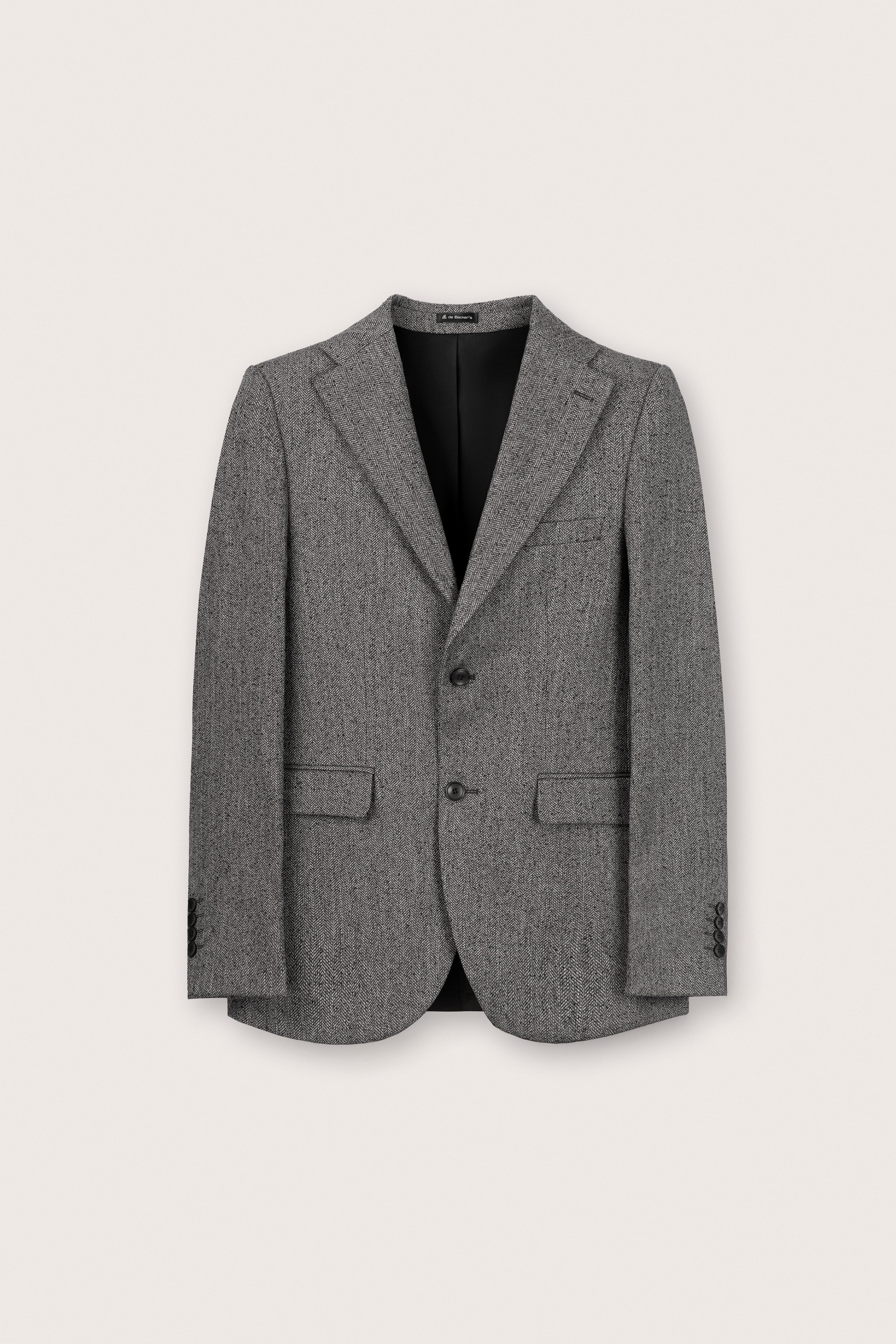 Dark Gray Textured Classic Blazer