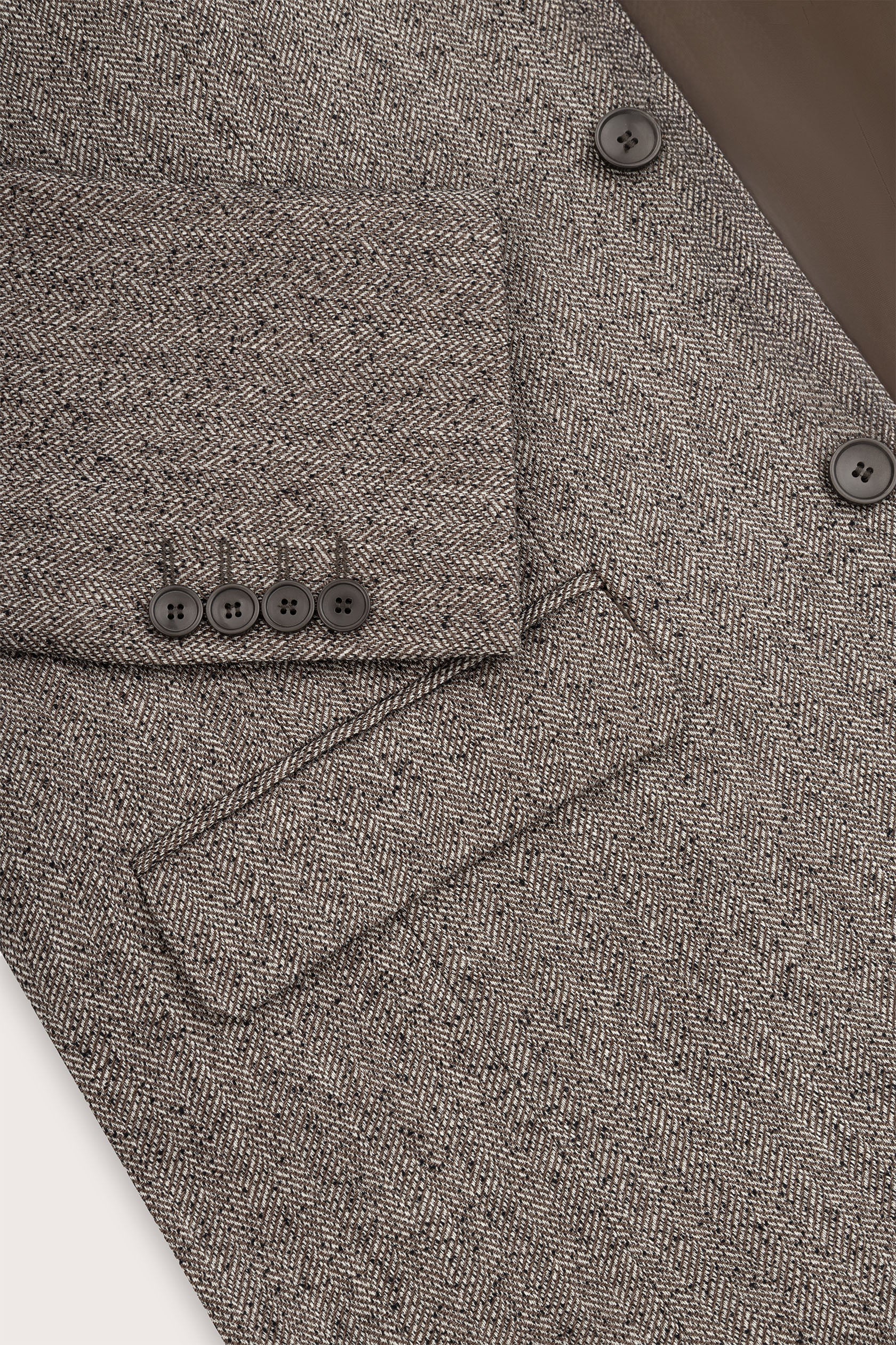 Light Brown Textured Classic Blazer