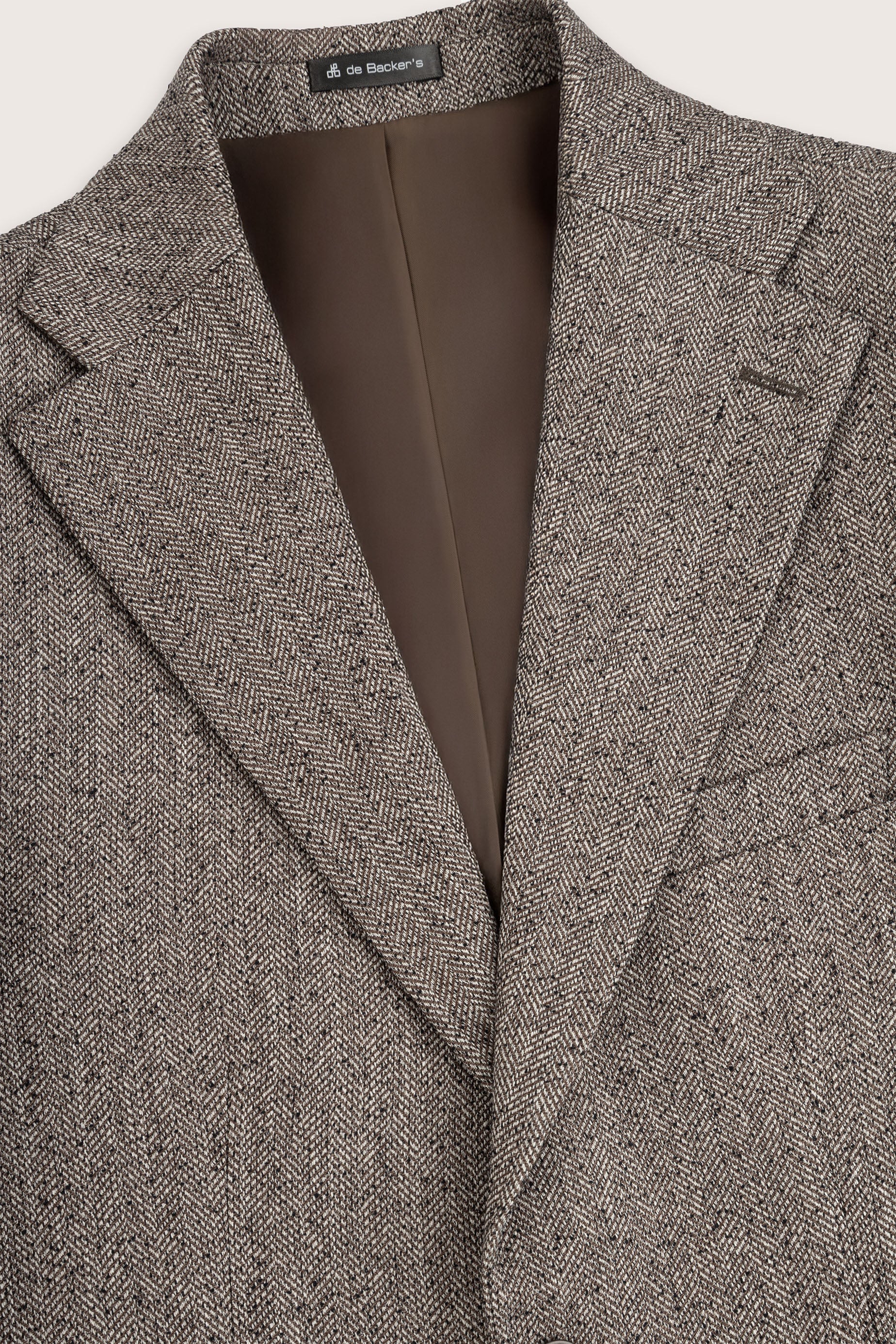 Light Brown Textured Classic Blazer