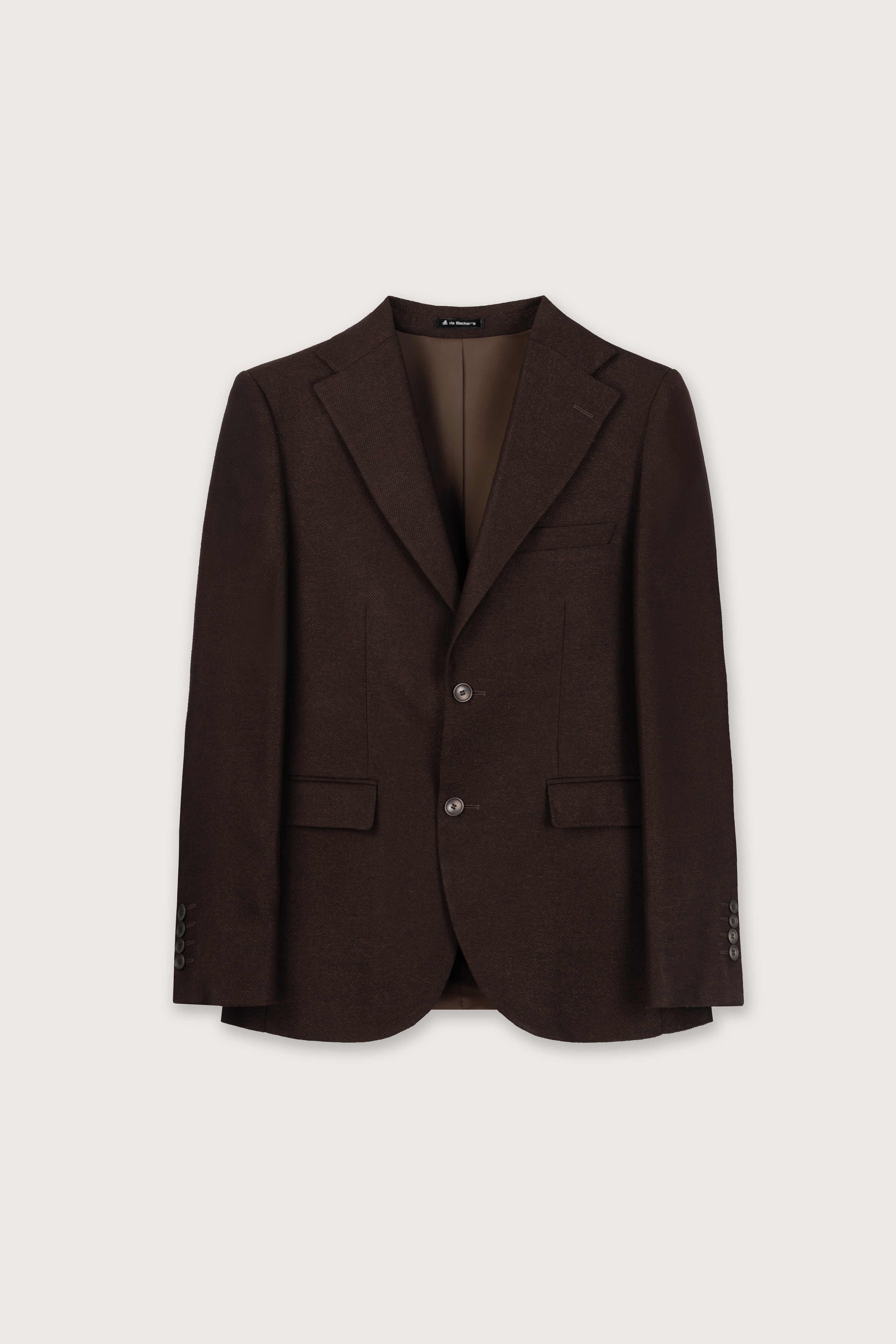 Dark Brown Textured Classic Blazer