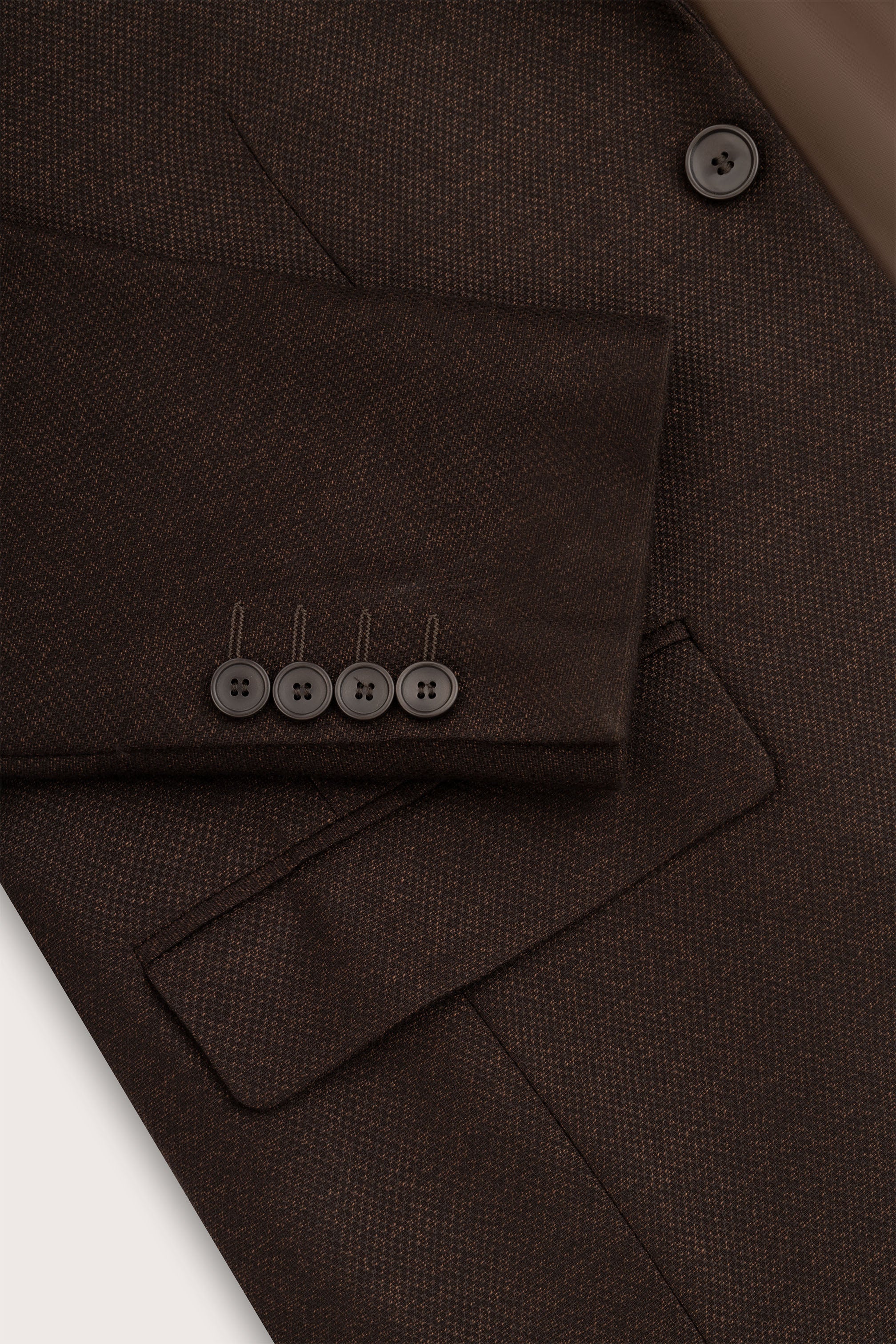 Dark Brown Textured Classic Blazer