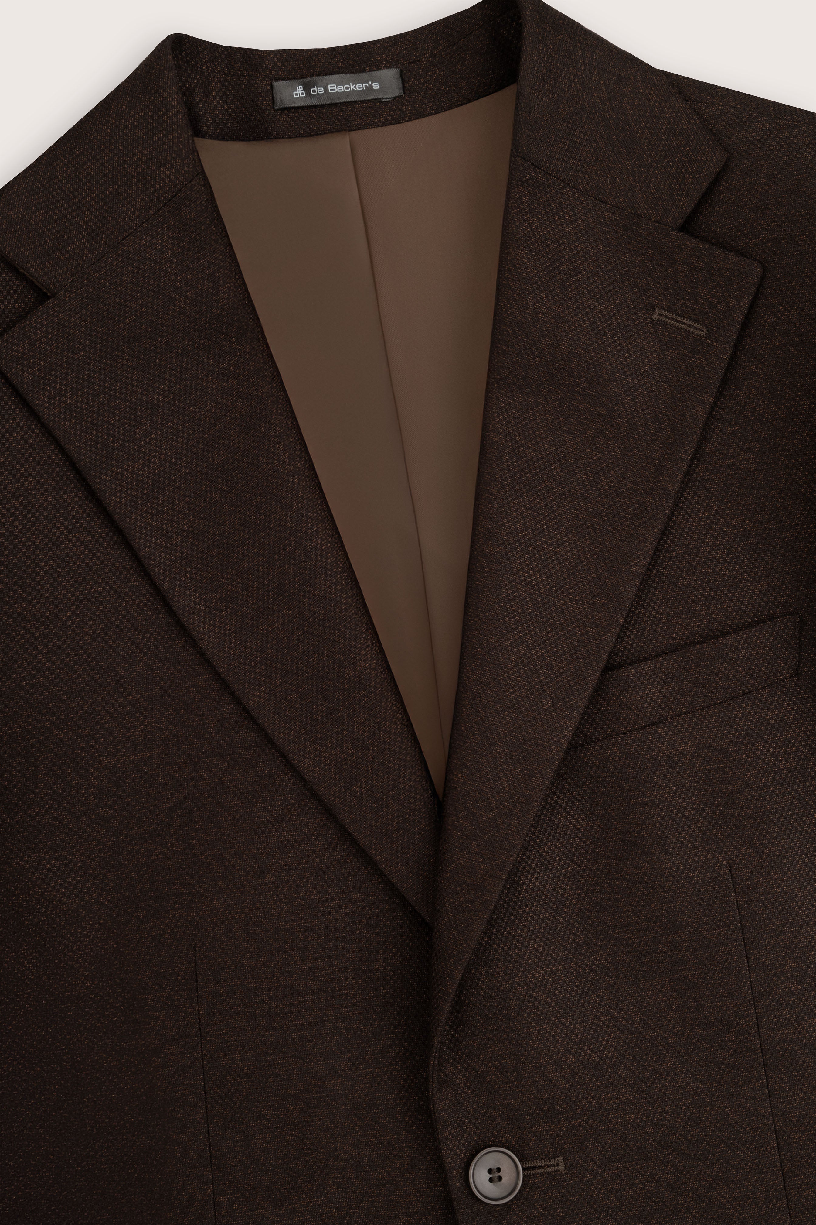 Dark Brown Textured Classic Blazer