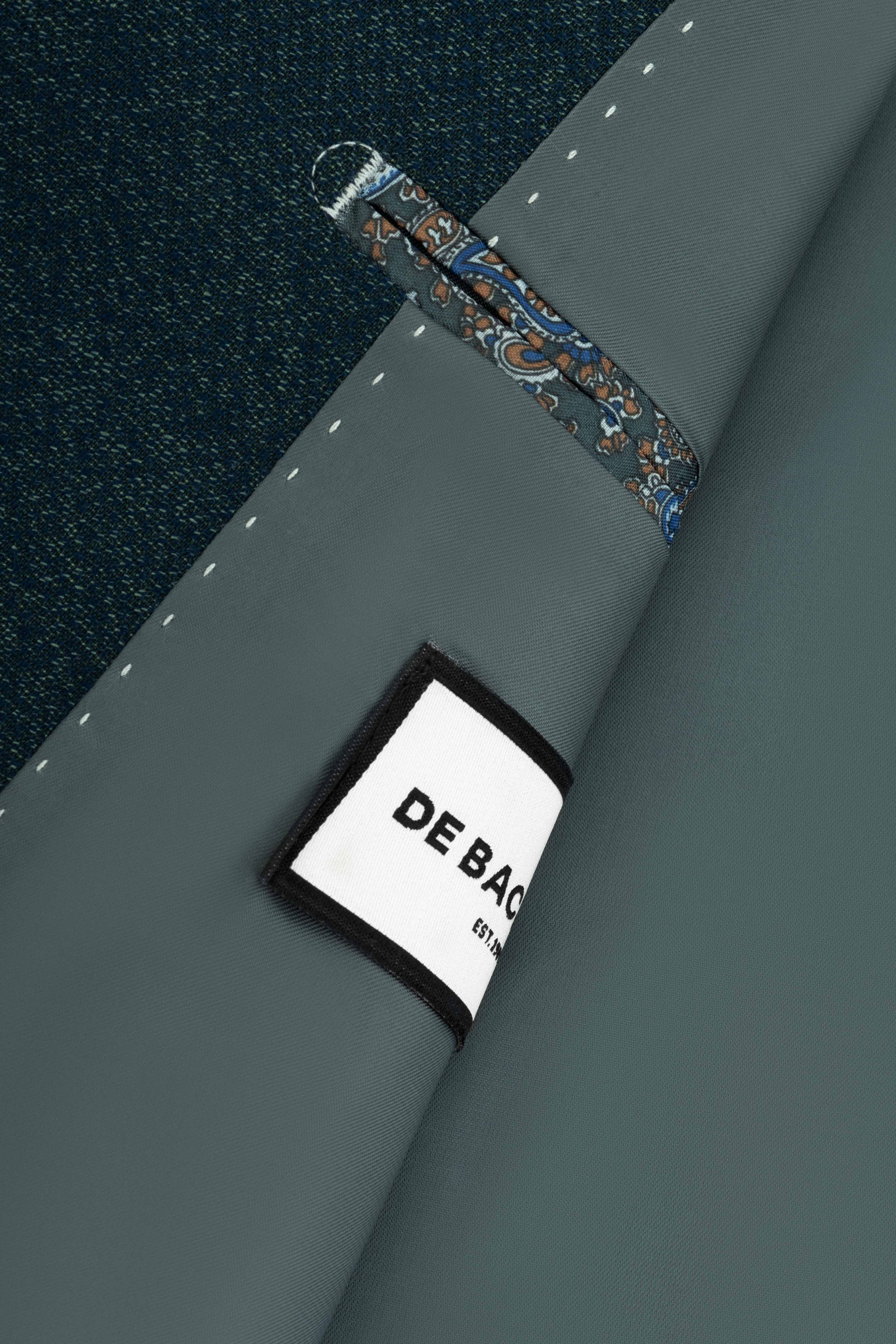 Azure Green Textured Classic Blazer