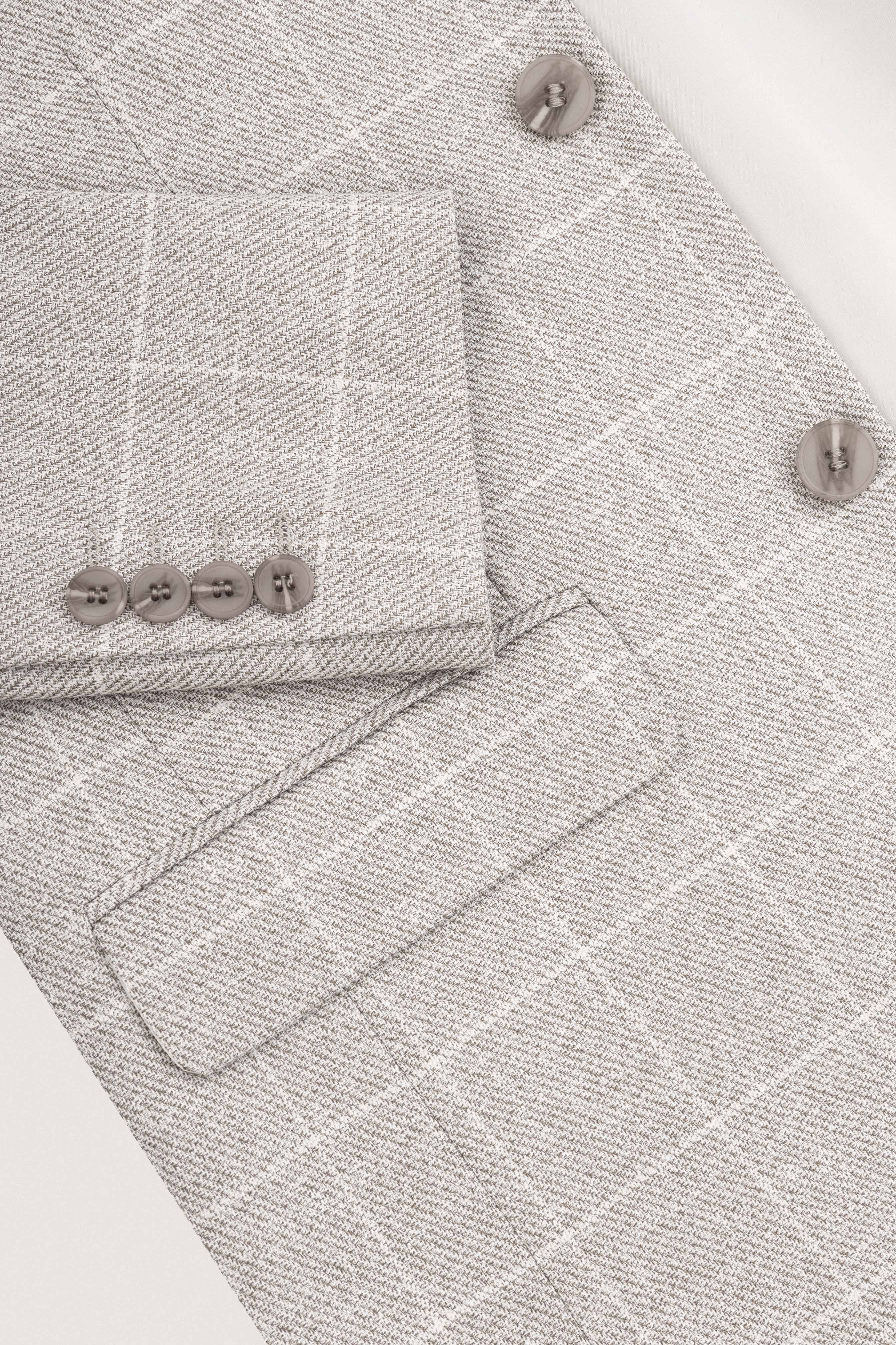 Light Brown Checked Classic Blazer