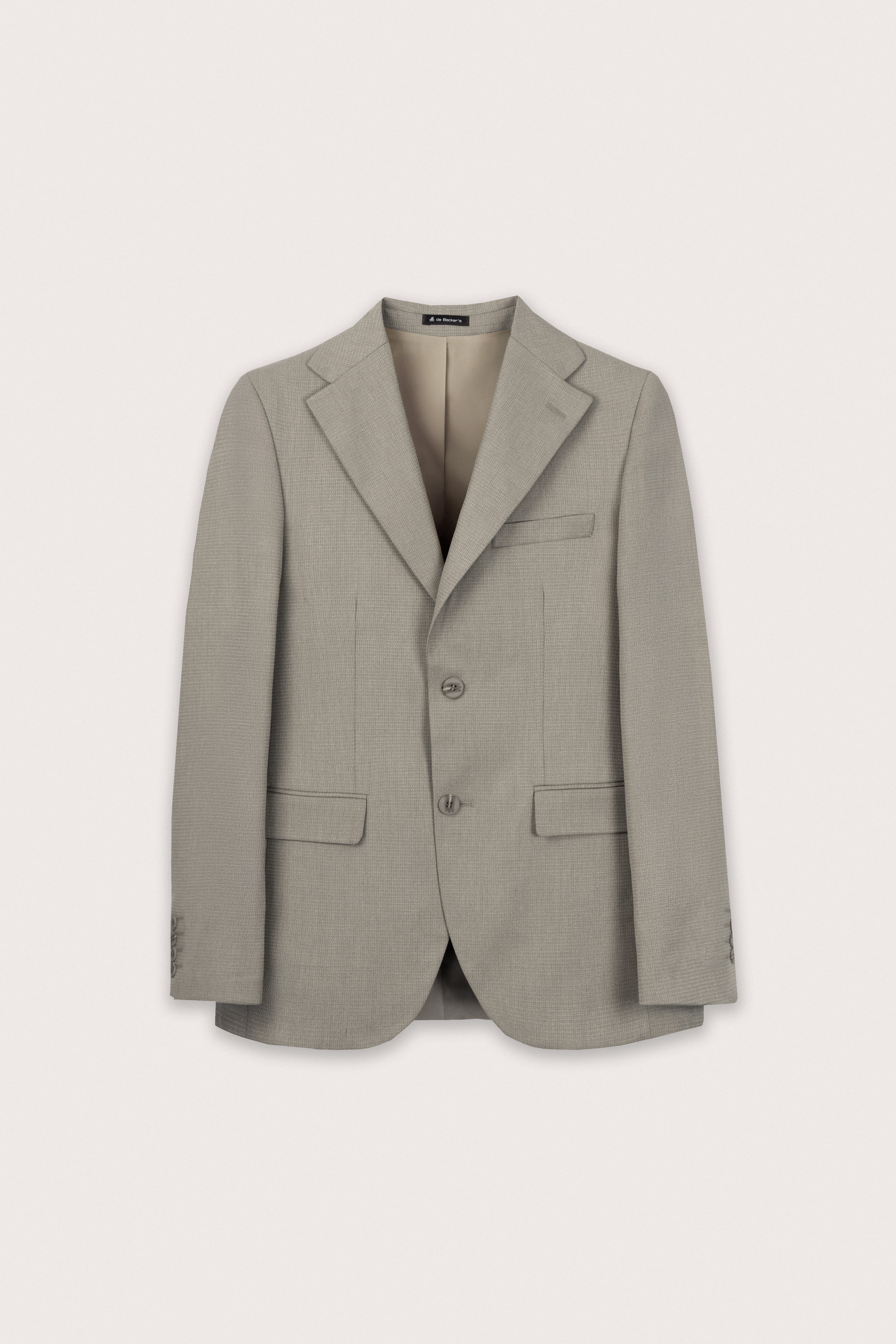 Beige Checked Classic Blazer