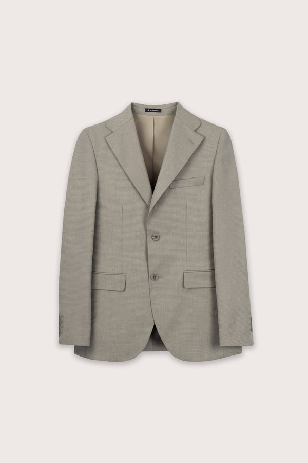 Beige Checked Classic Blazer