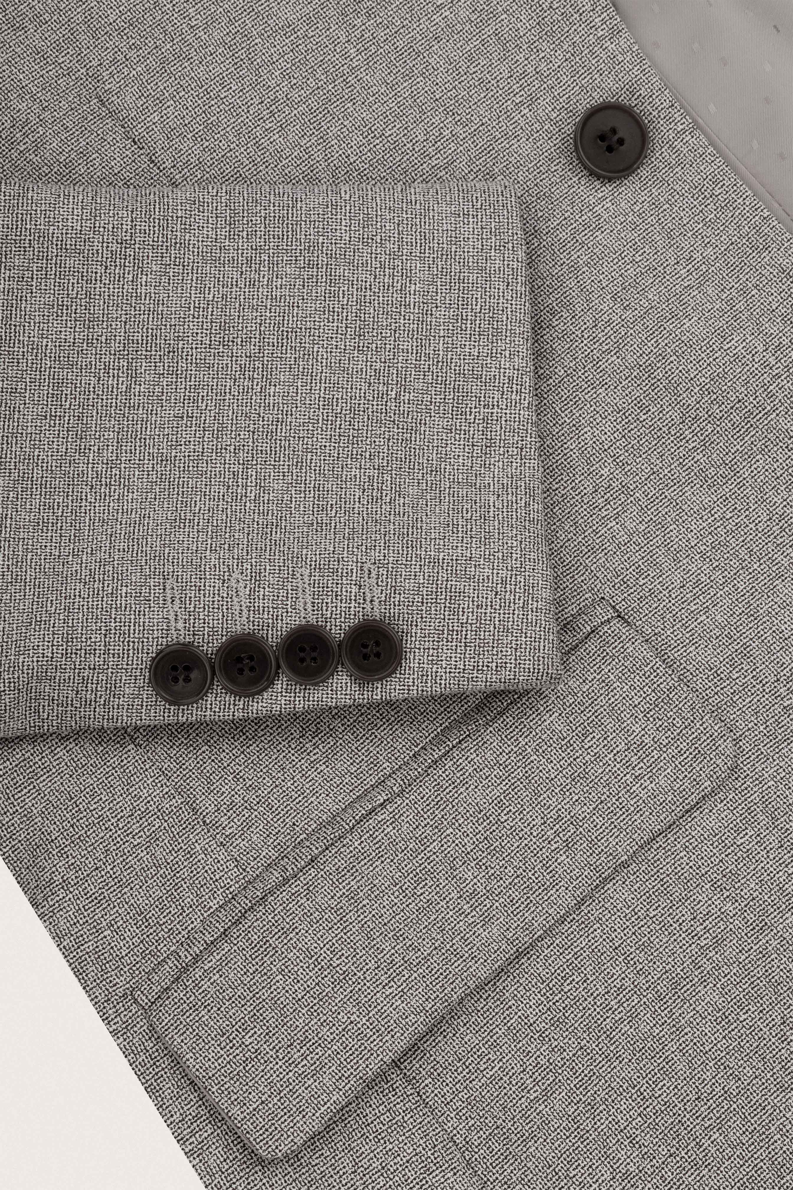 Dark Brown Jacquard Classic Blazer