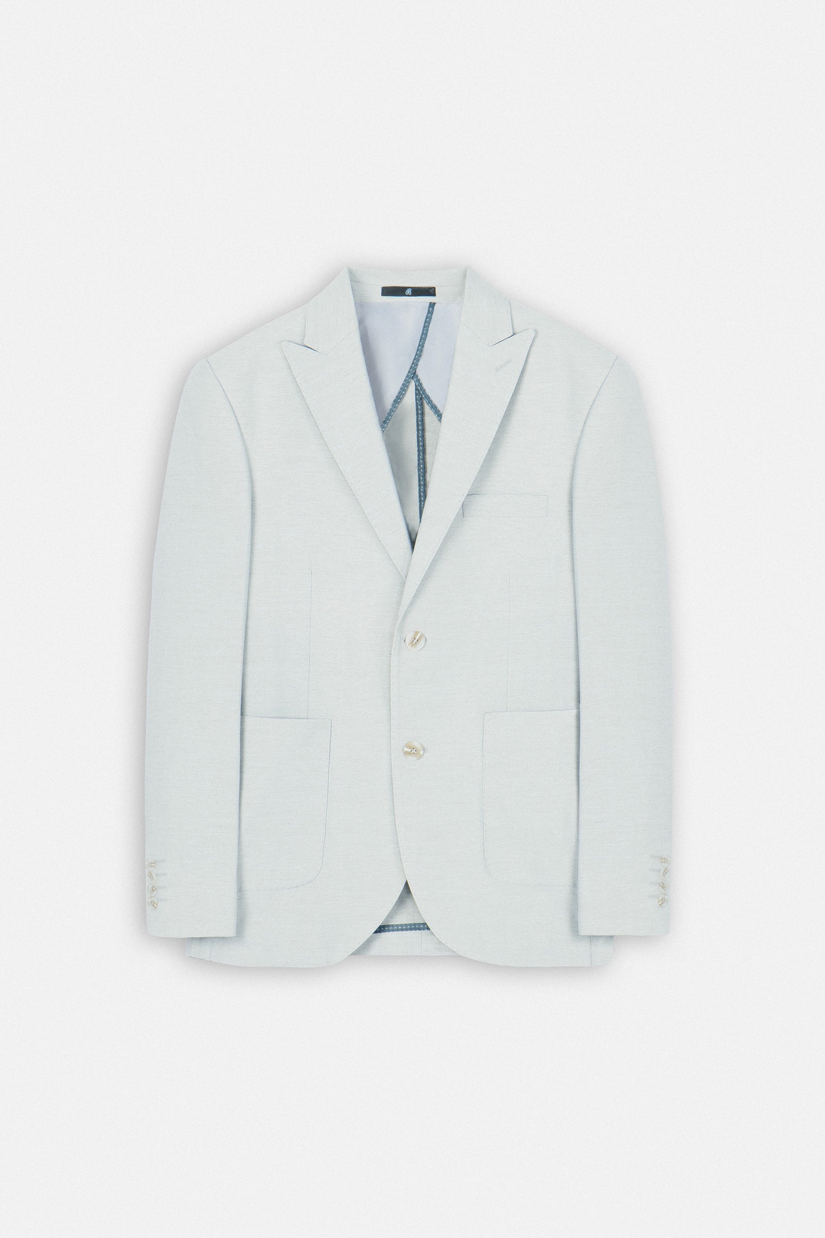 Light Gray Casual Linen Blend Blazer