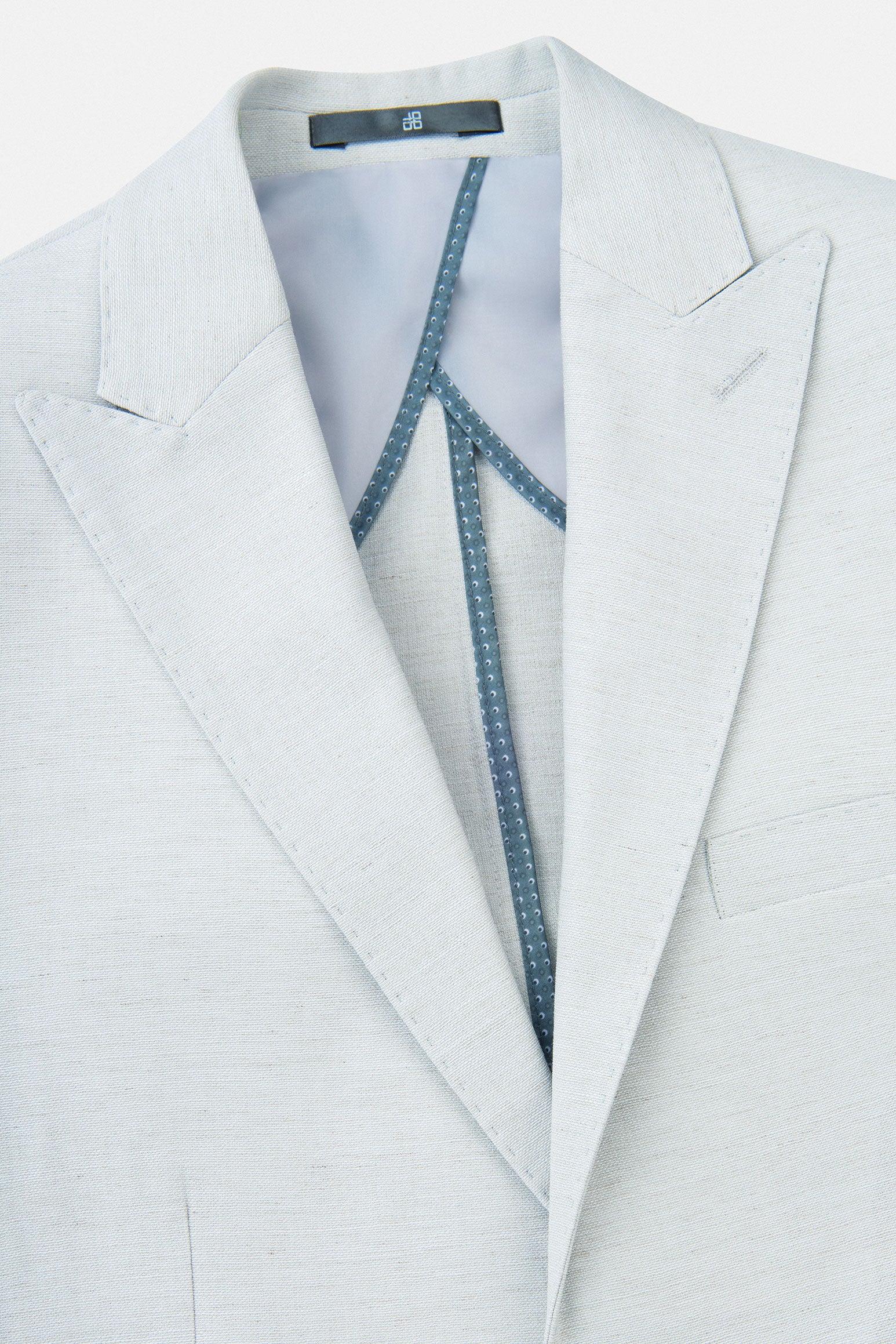 Light Gray Casual Linen Blend Blazer