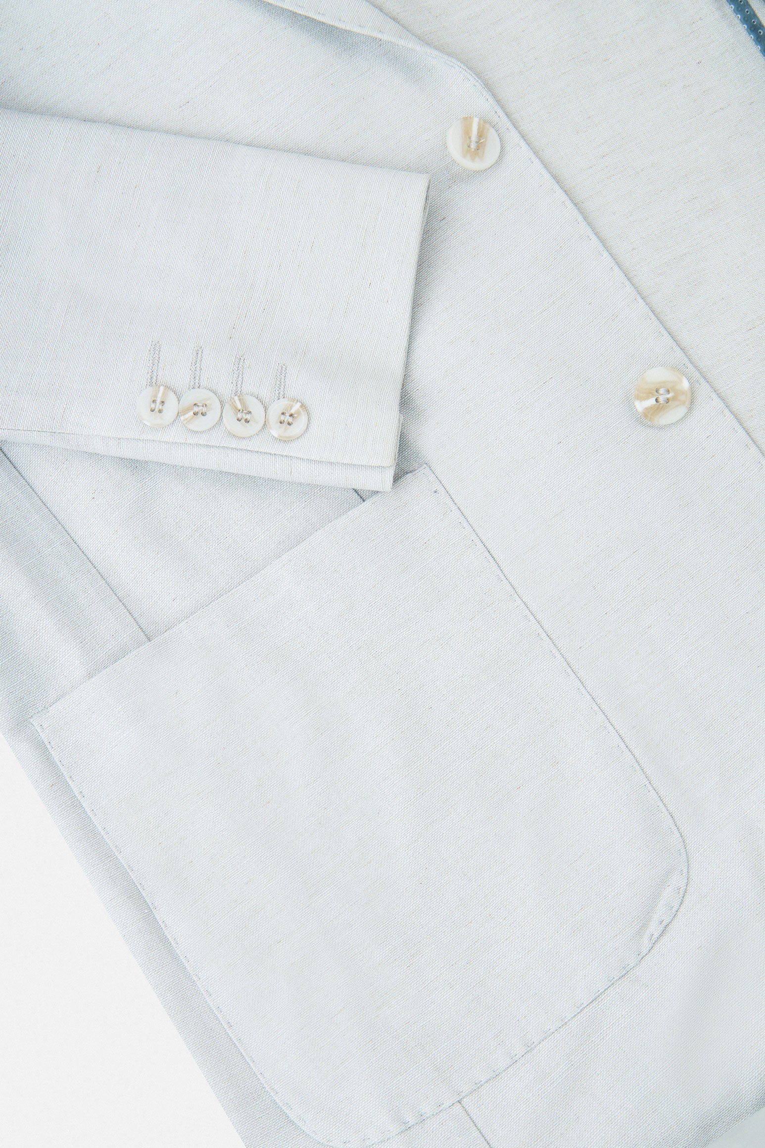Light Gray Casual Linen Blend Blazer
