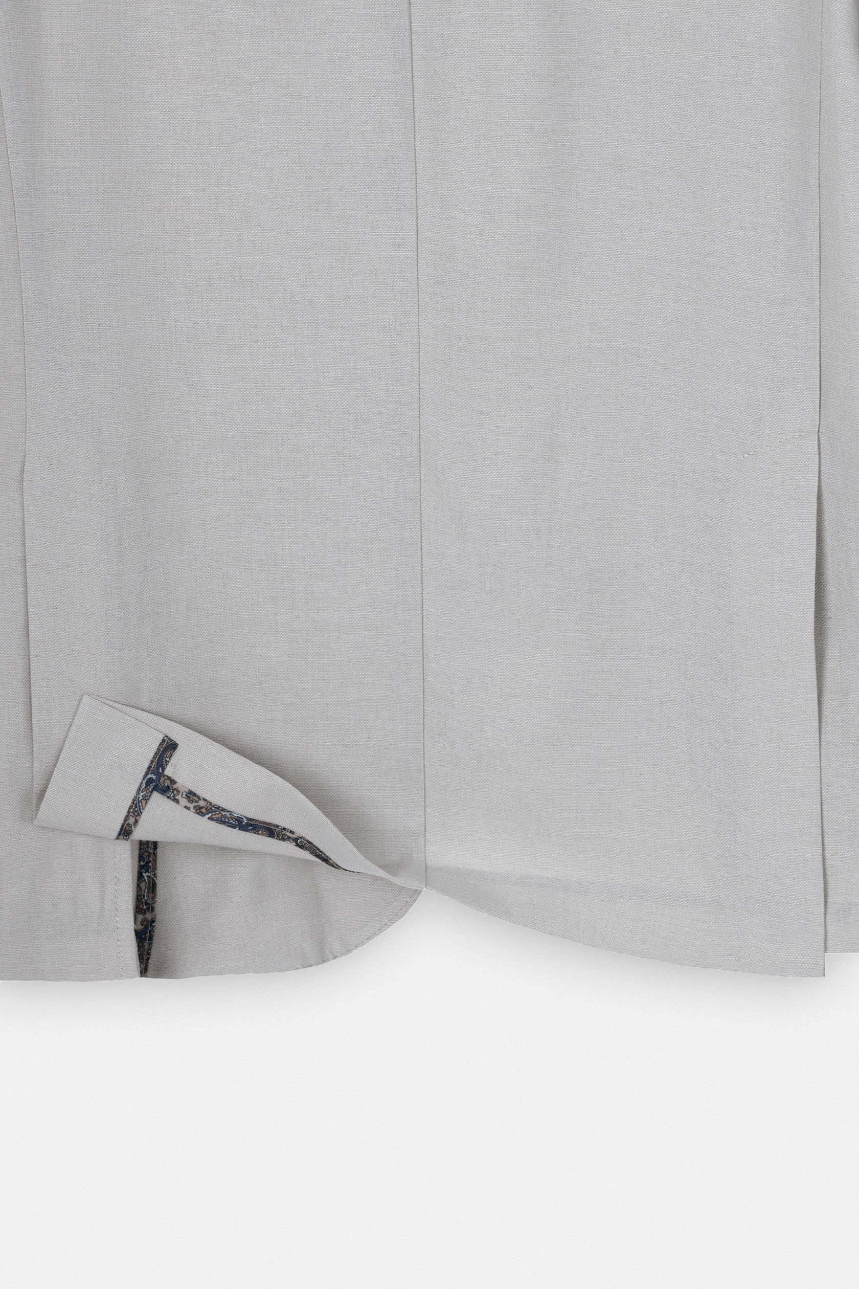 Beige Casual Linen Blend Blazer