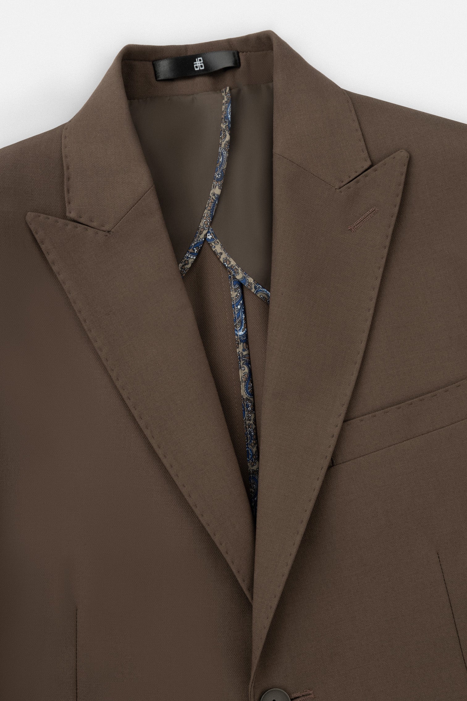 Brown Casual Linen Blend Blazer
