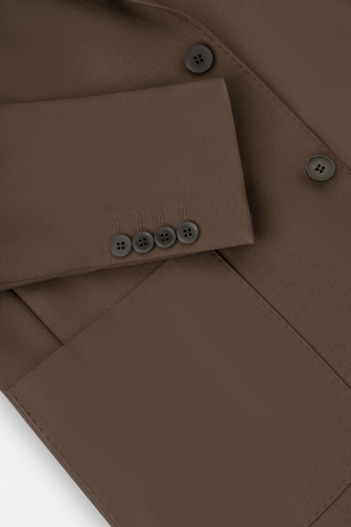 Brown Casual Linen Blend Blazer