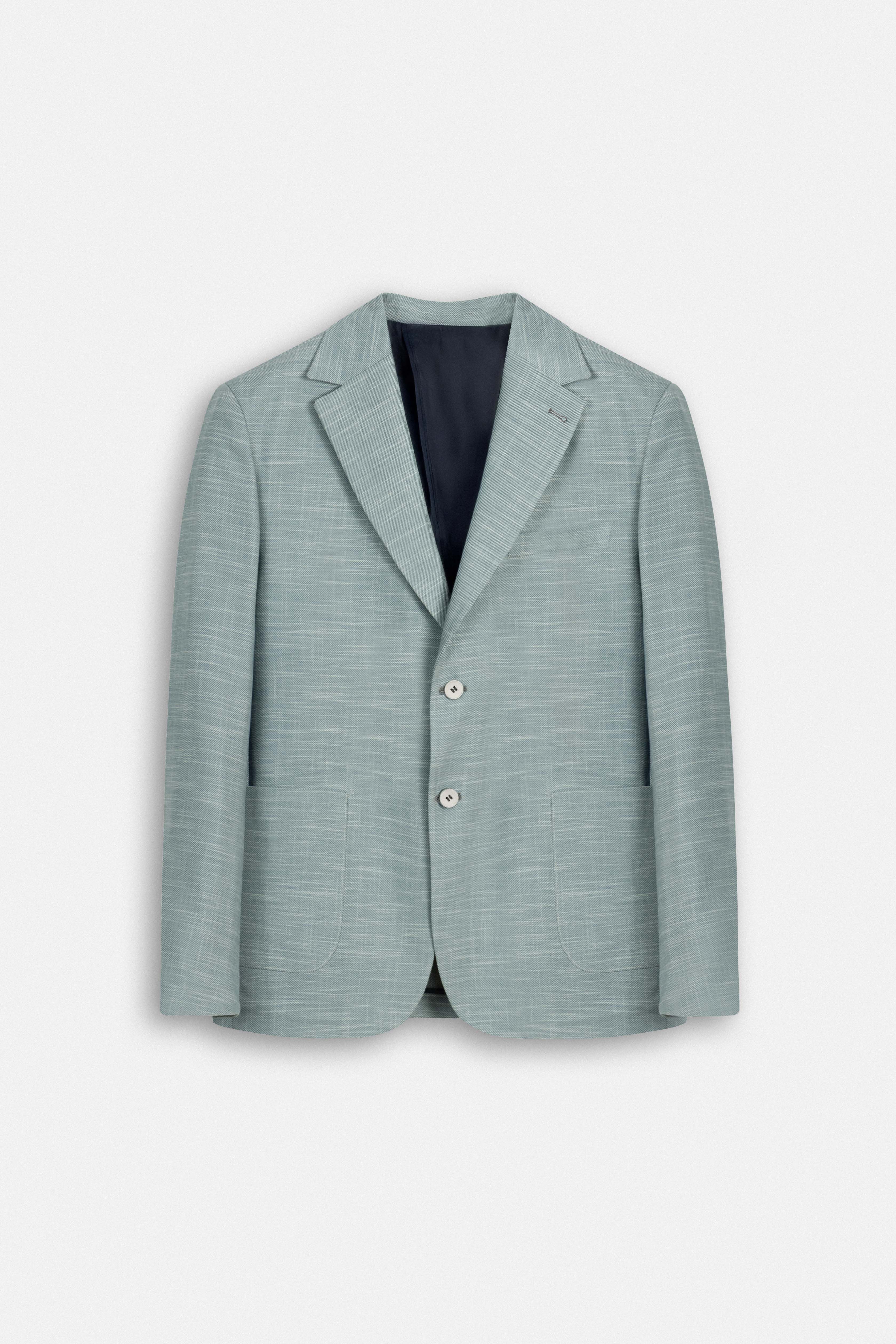 Light Green patterned Casual Blazer