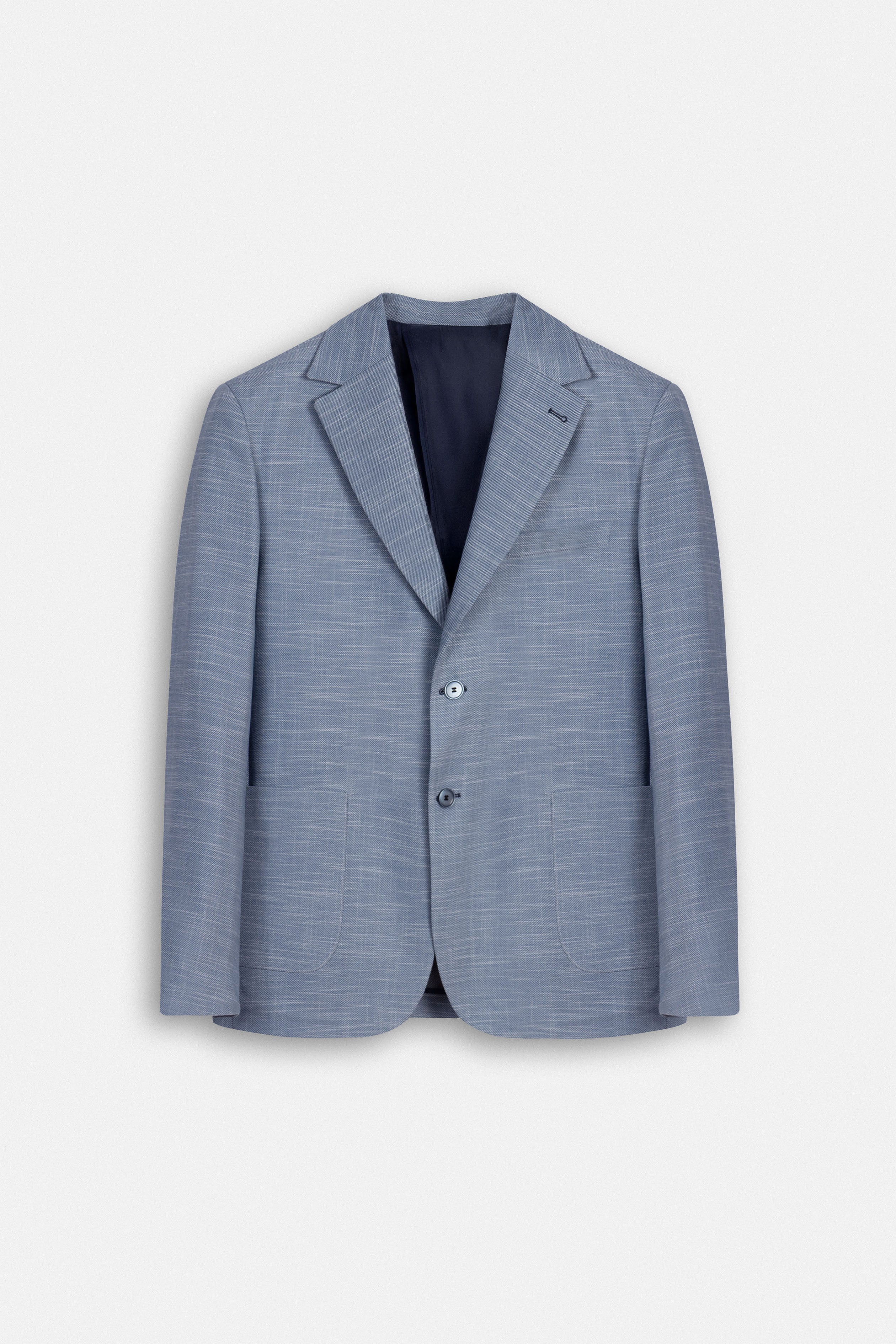Blue patterned Casual Blazer