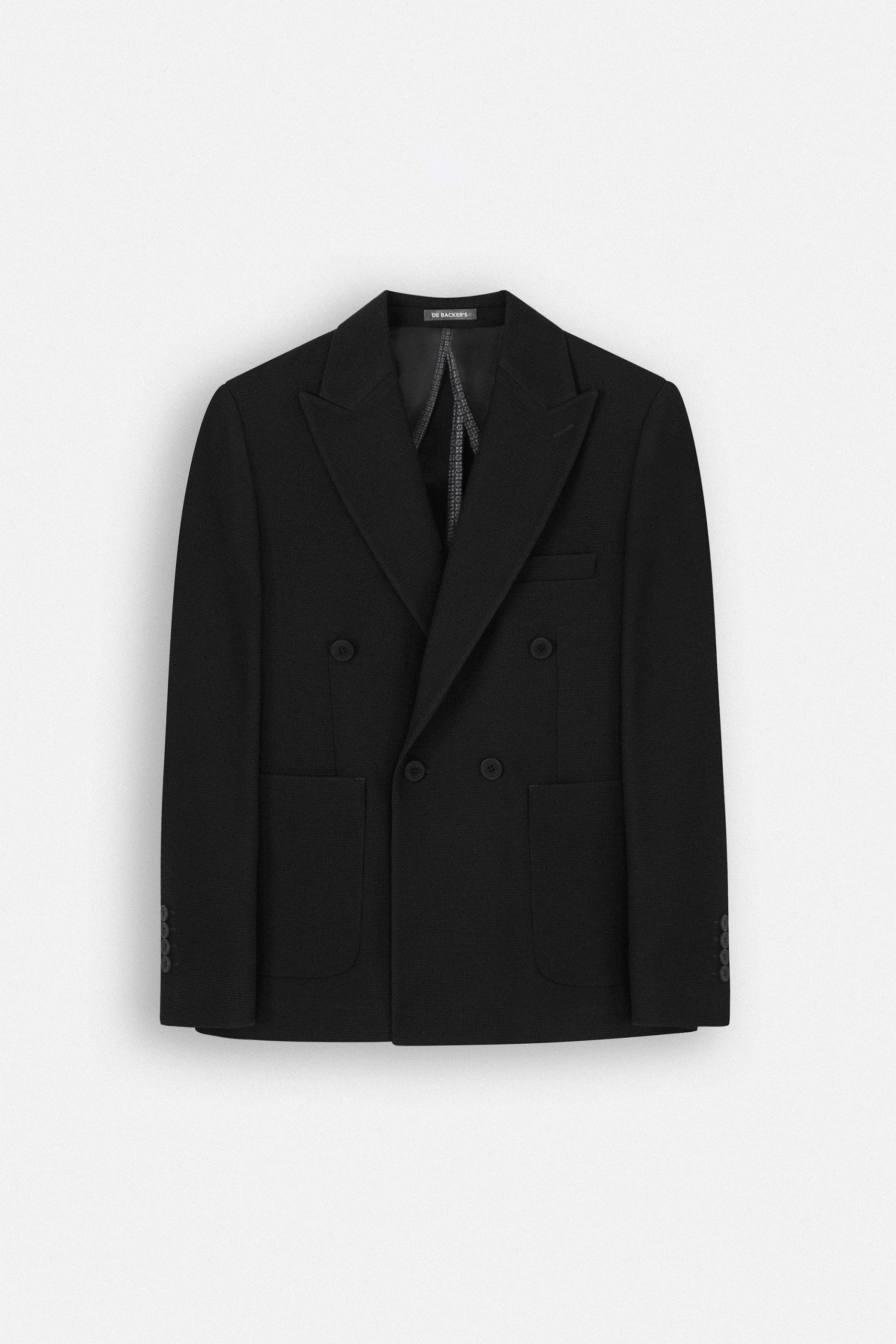 Black patterned Casual Blazer