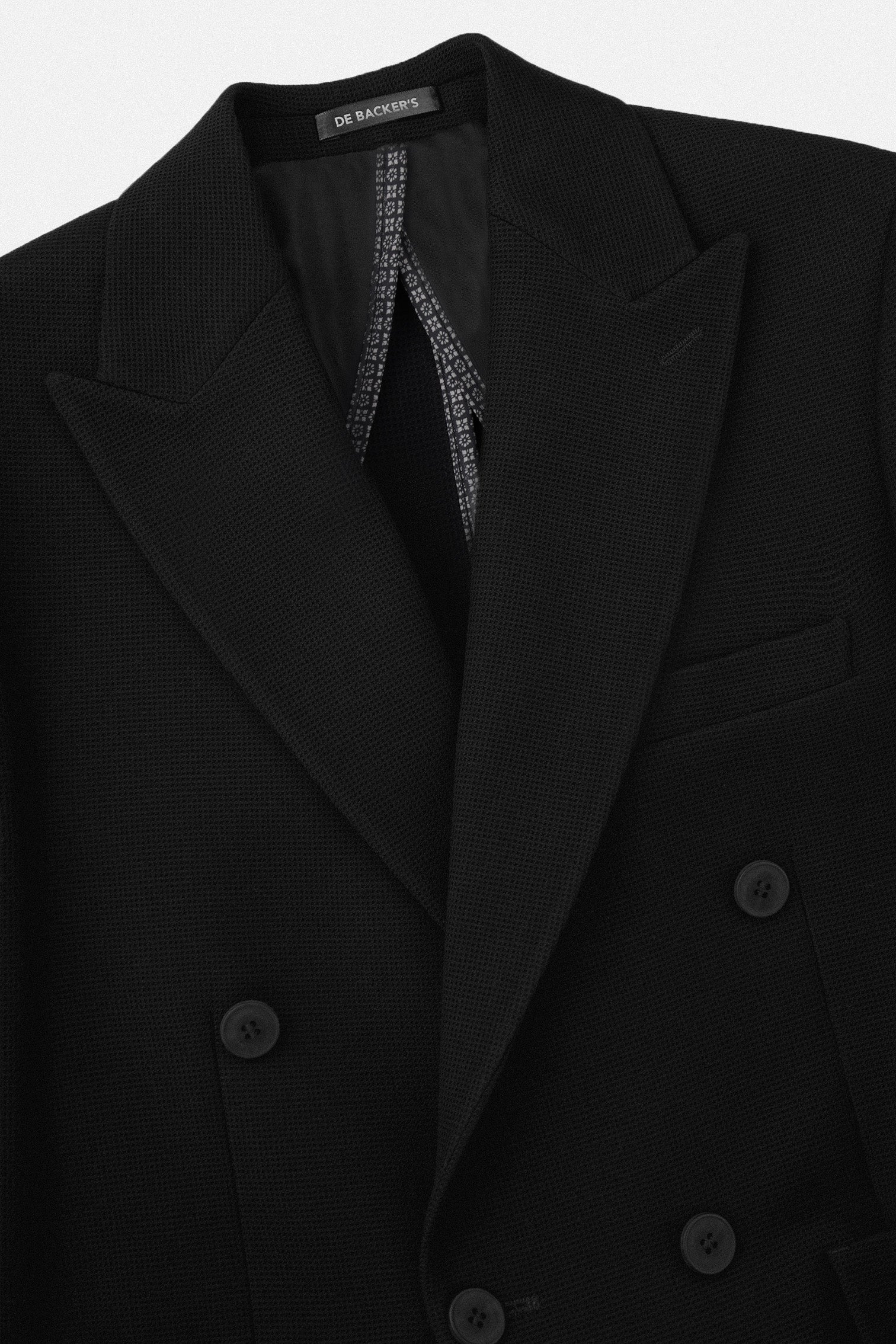 Black patterned Casual Blazer