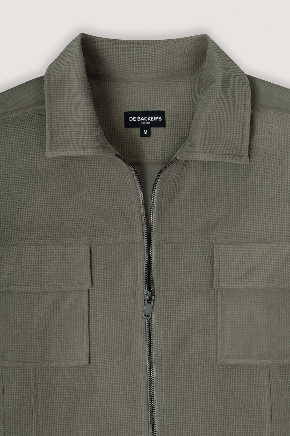 Dark Green Patterned Overshirt - De Backers - 2