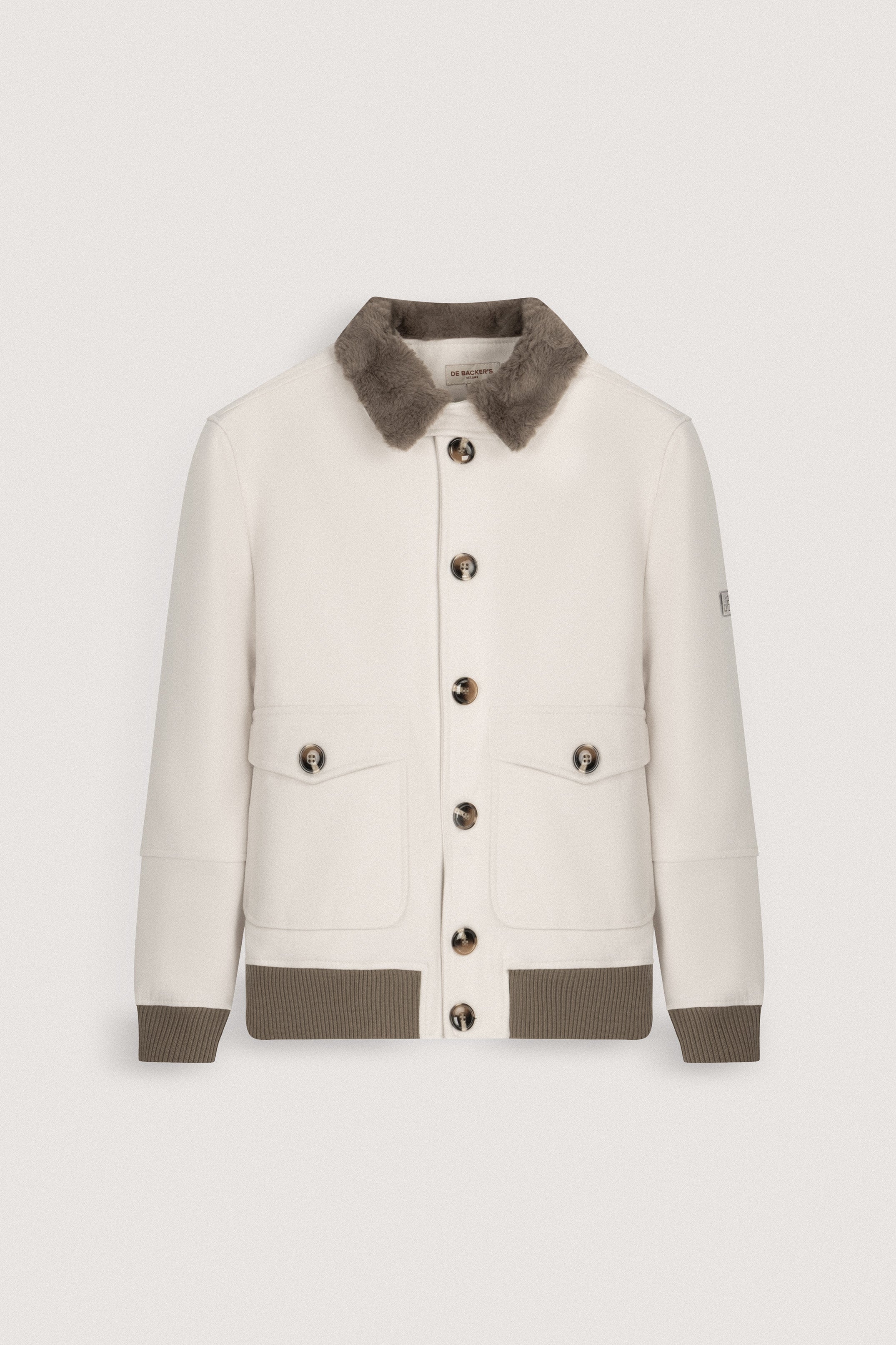 Off White Jacket with fur collar