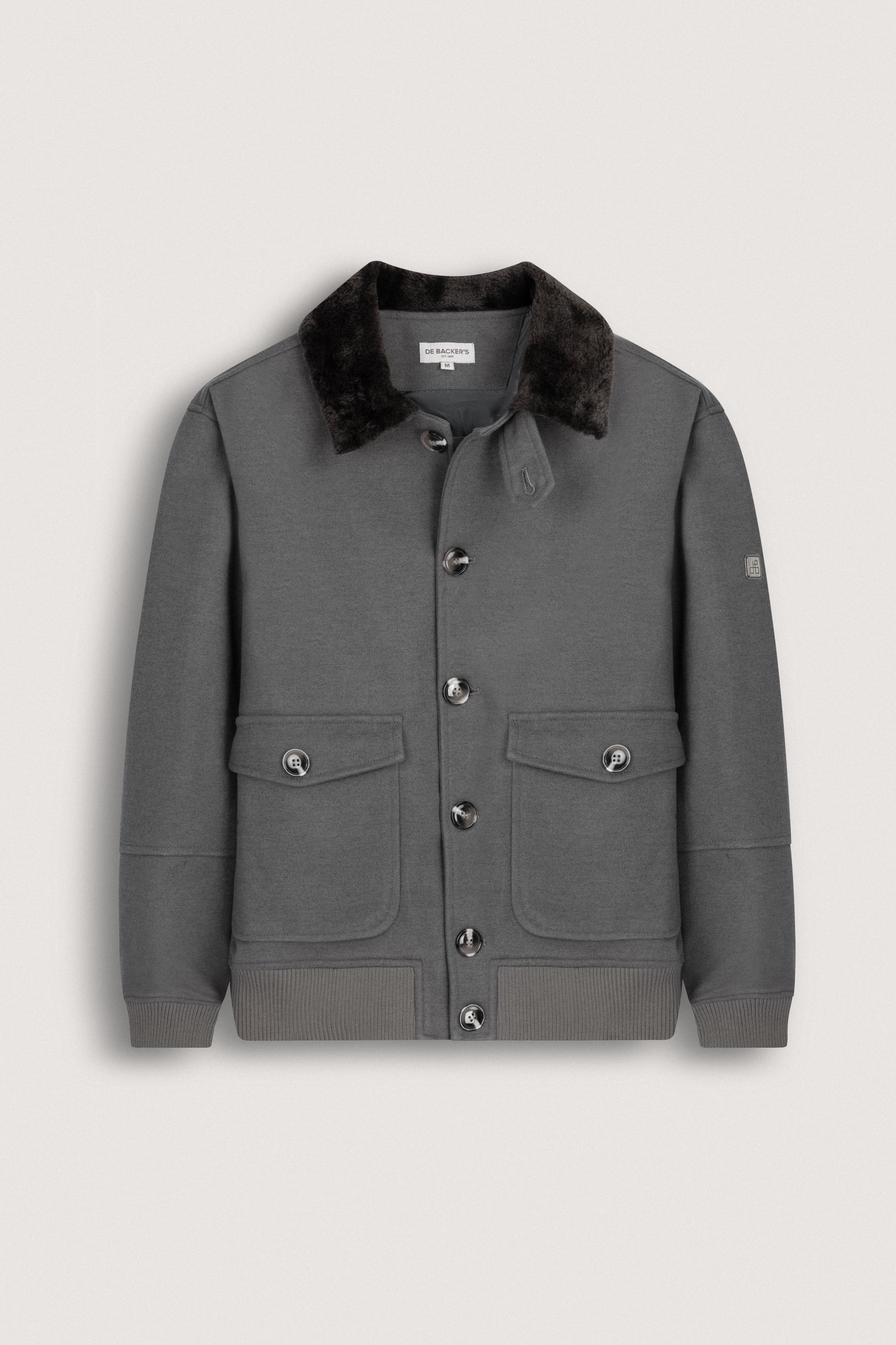 Dark Gray Jacket with fur collar