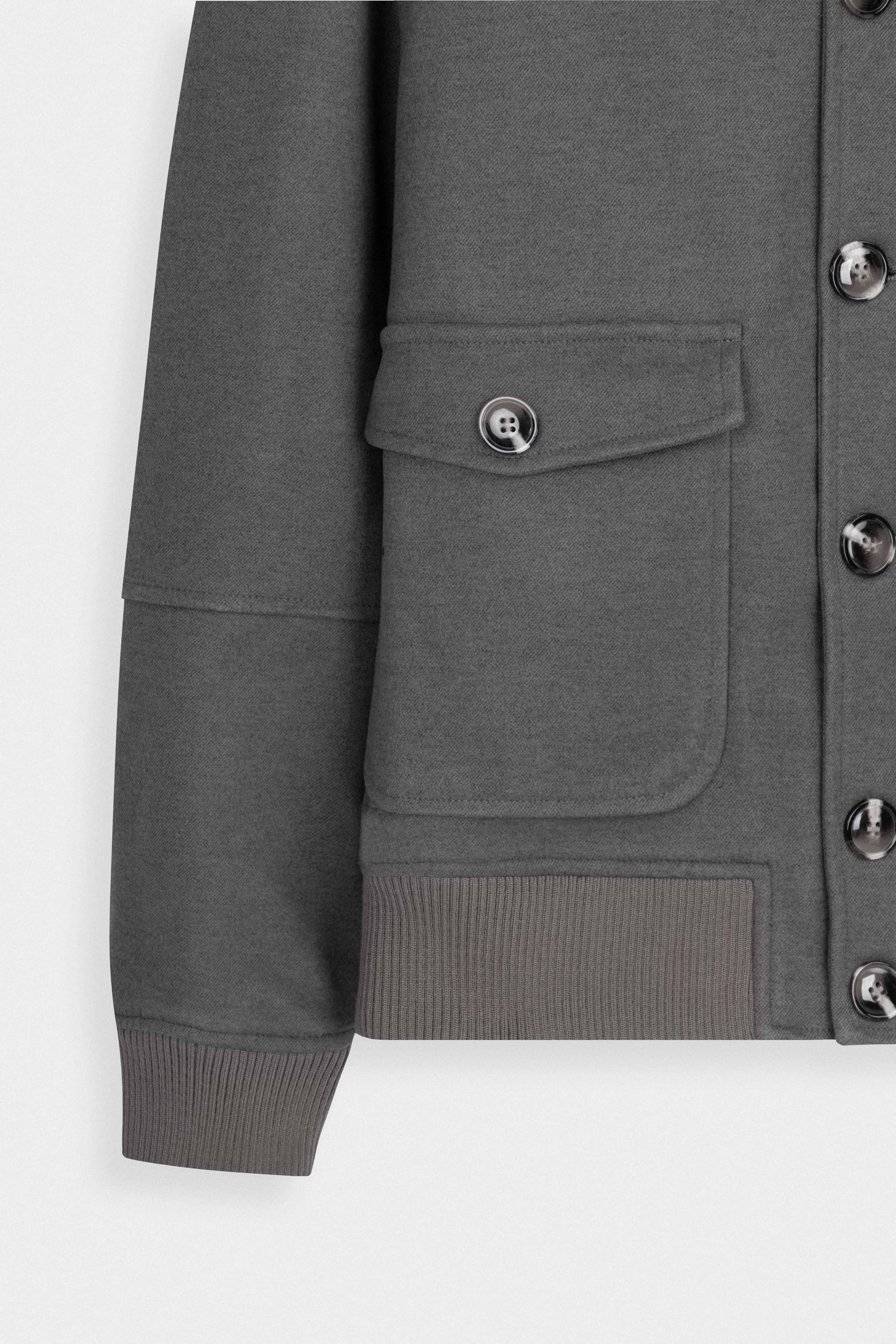 Dark Gray Jacket with fur collar