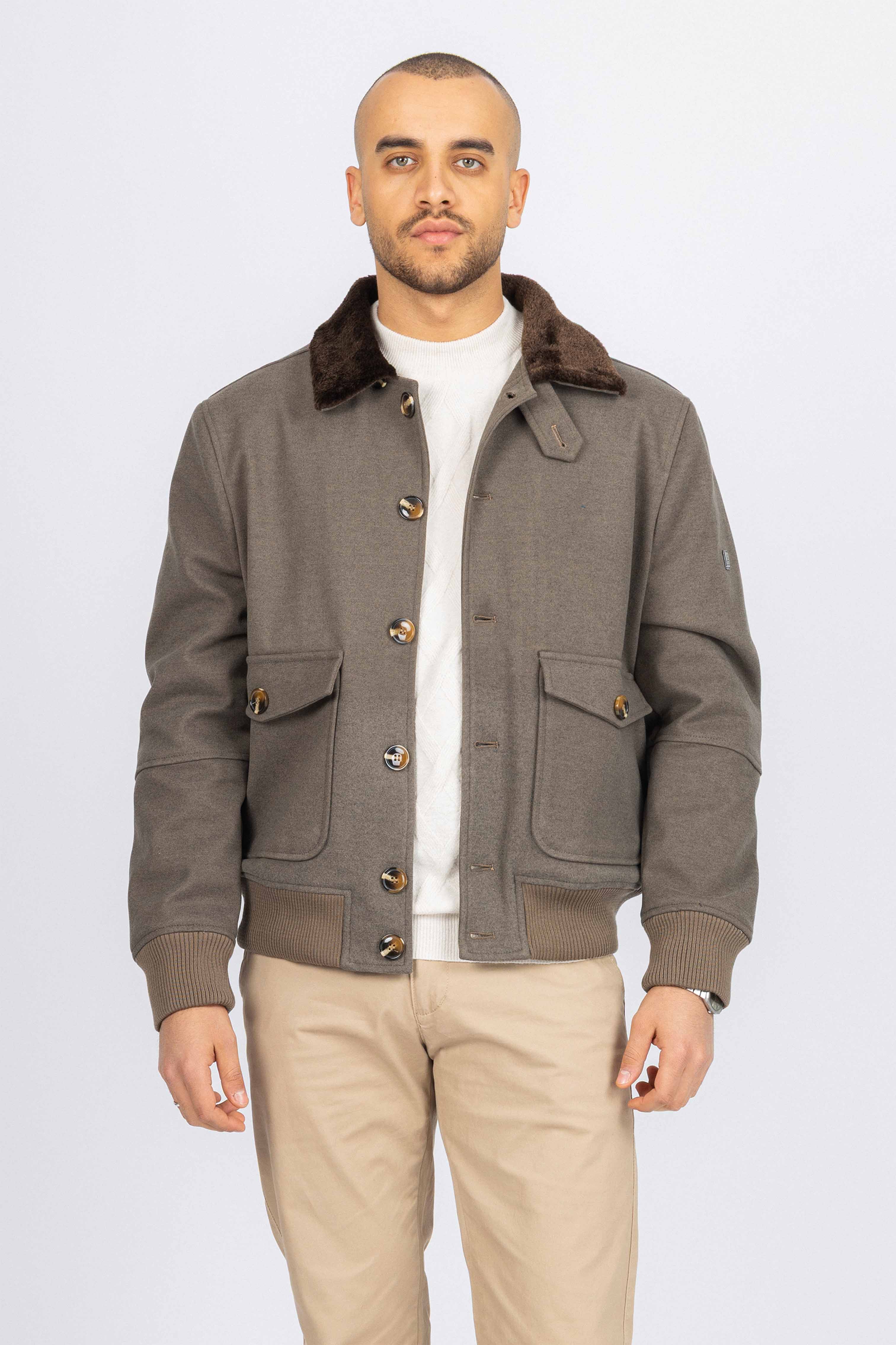 Light Brown Jacket with fur piece