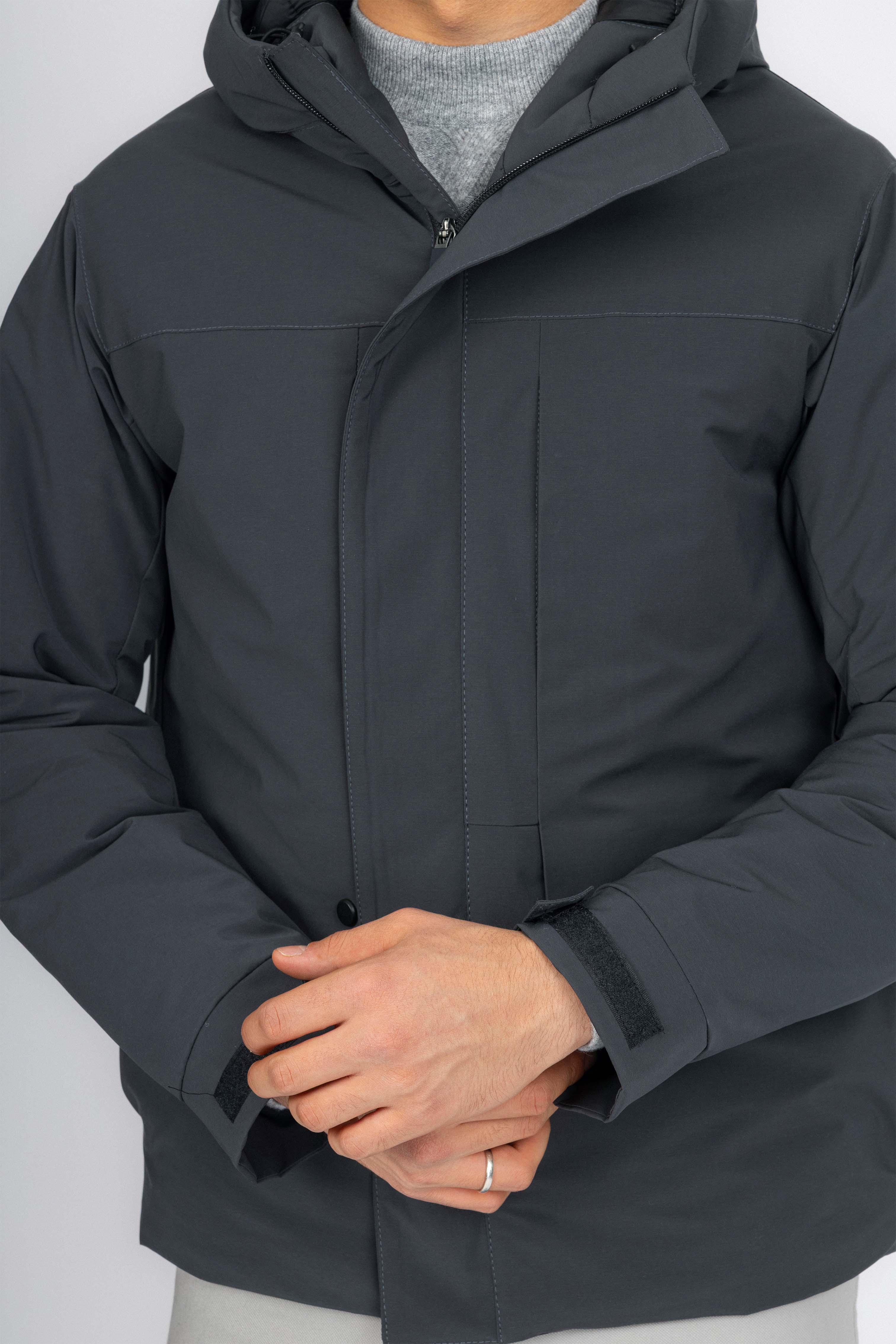 Dark Charcoal Waterproof Hooded Jacket