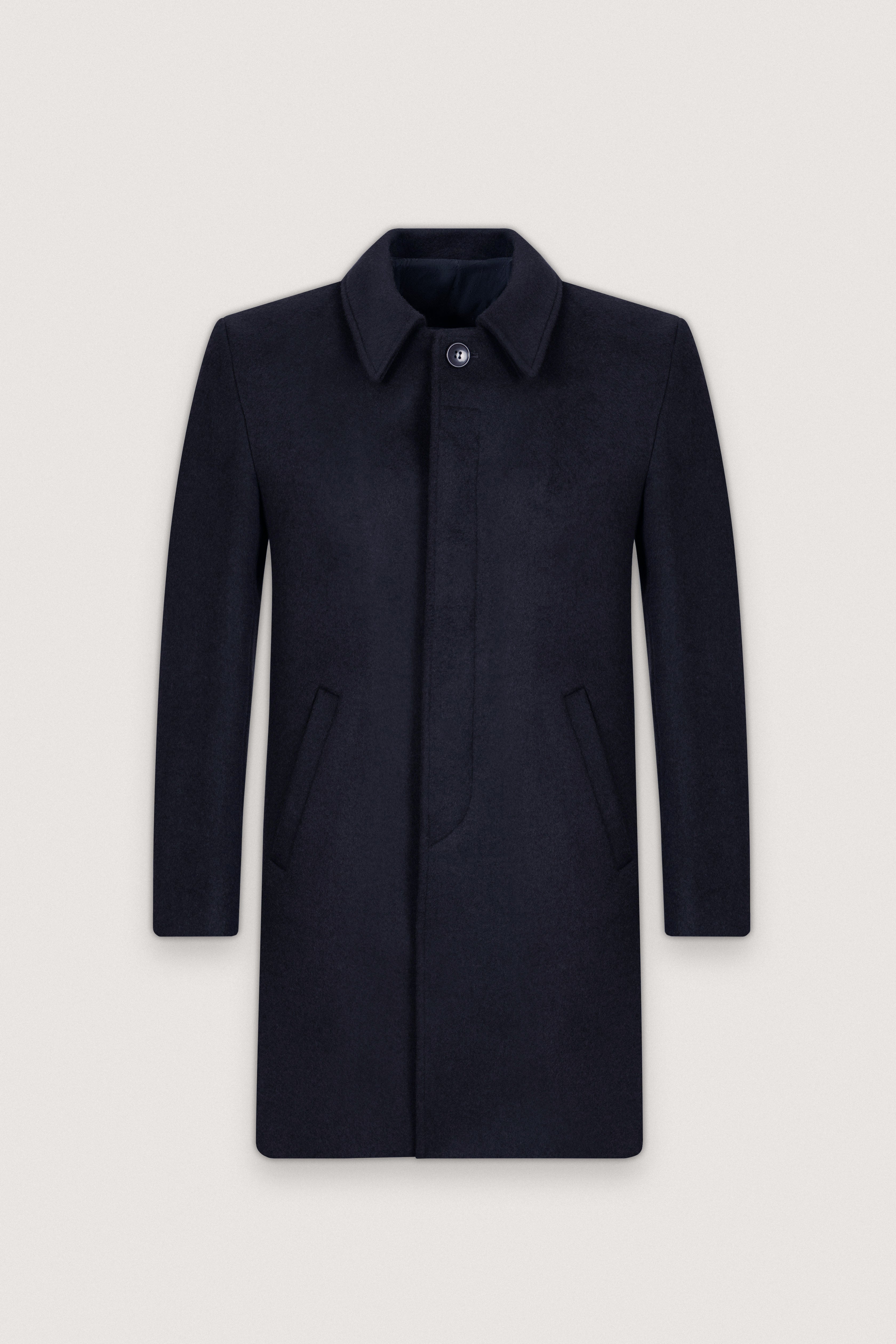 Navy Felt Classic Coat