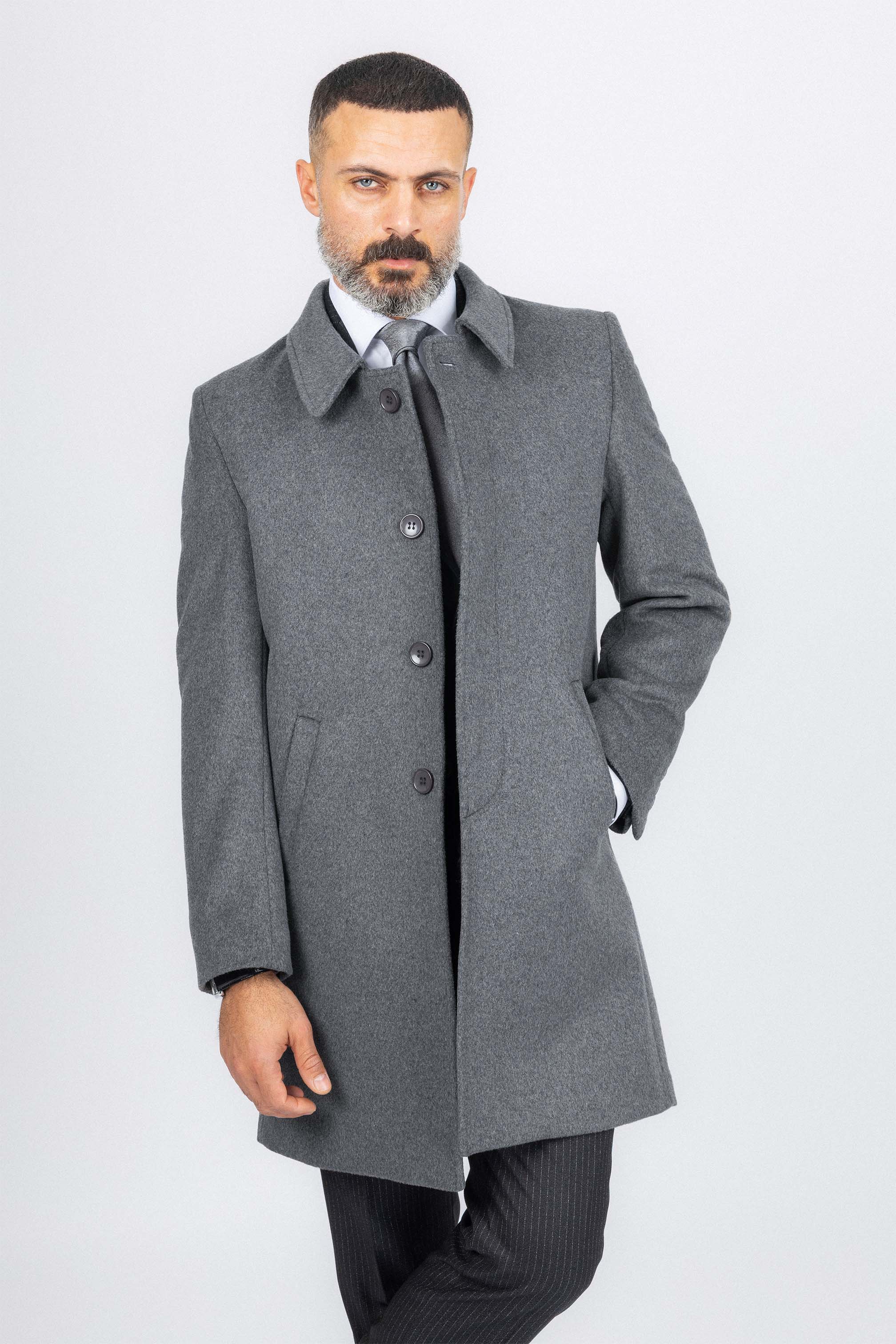 Gray Felt Classic Coat