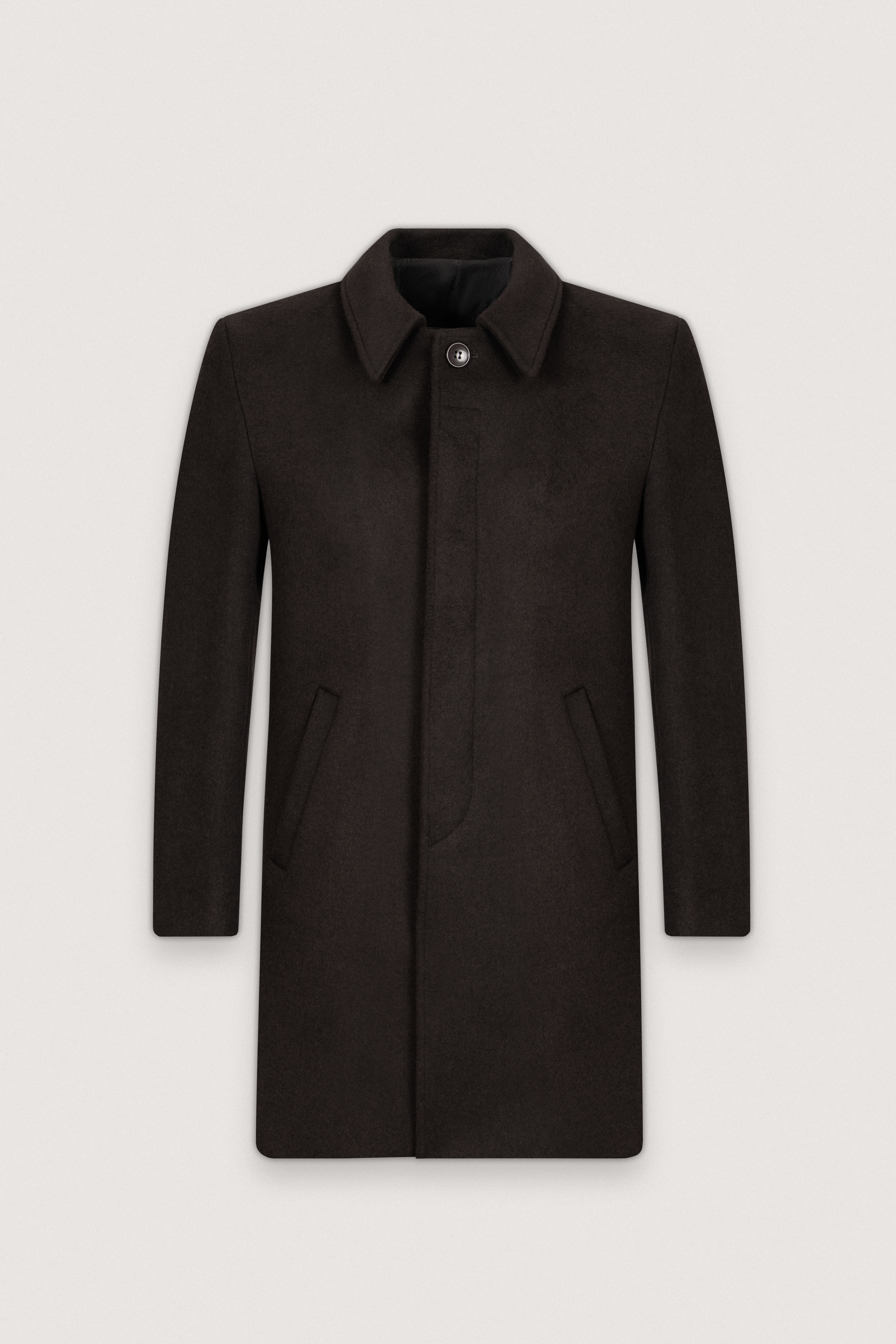 Burnt Brown Felt Classic Coat